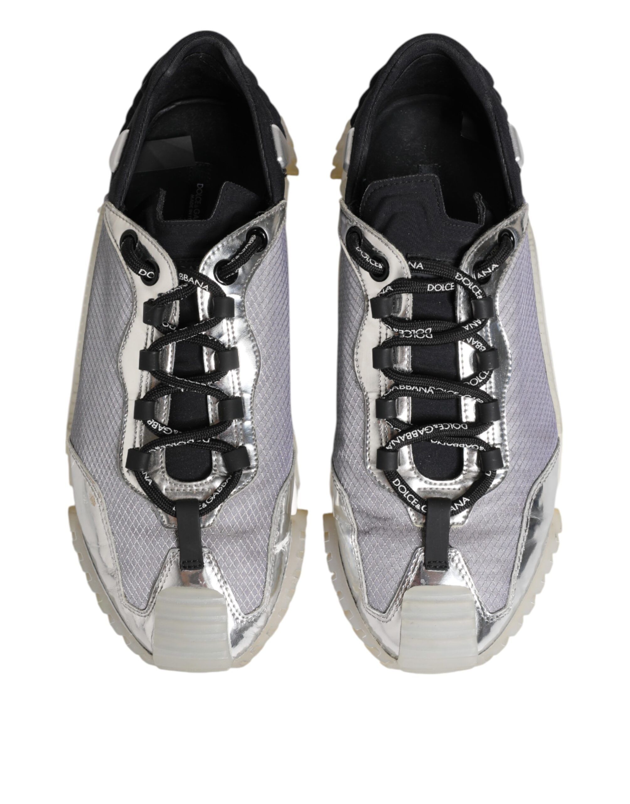 Black Silver NS1 Men Low Top Sneakers Men's Shoes (Pre-Owned) - Dolce & Gabbana - Modalova