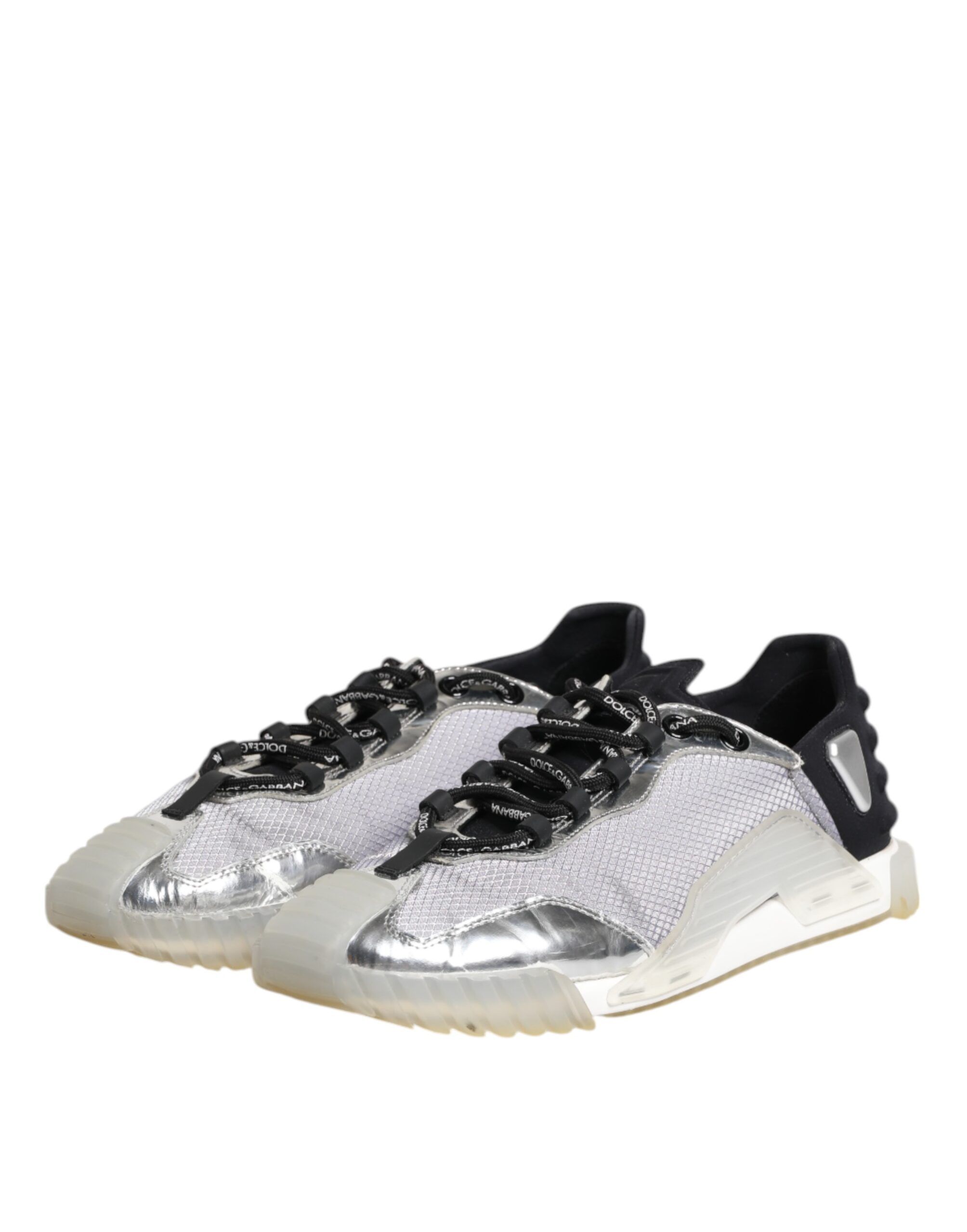 Black Silver NS1 Men Low Top Sneakers Men's Shoes (Pre-Owned) - Dolce & Gabbana - Modalova