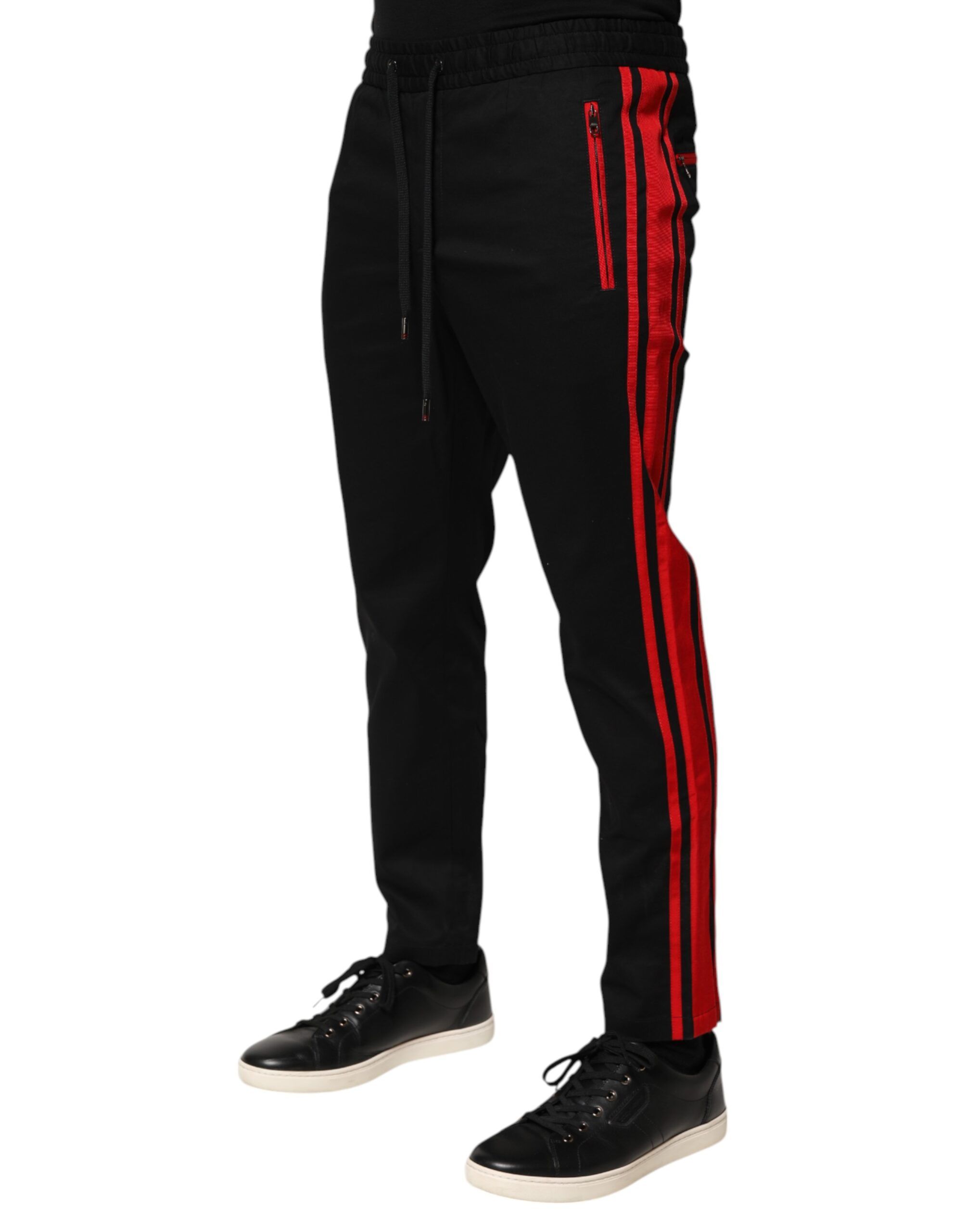 Red Stripe Cotton Logo Jogger SweatMen's Men's Pants - Dolce & Gabbana - Modalova
