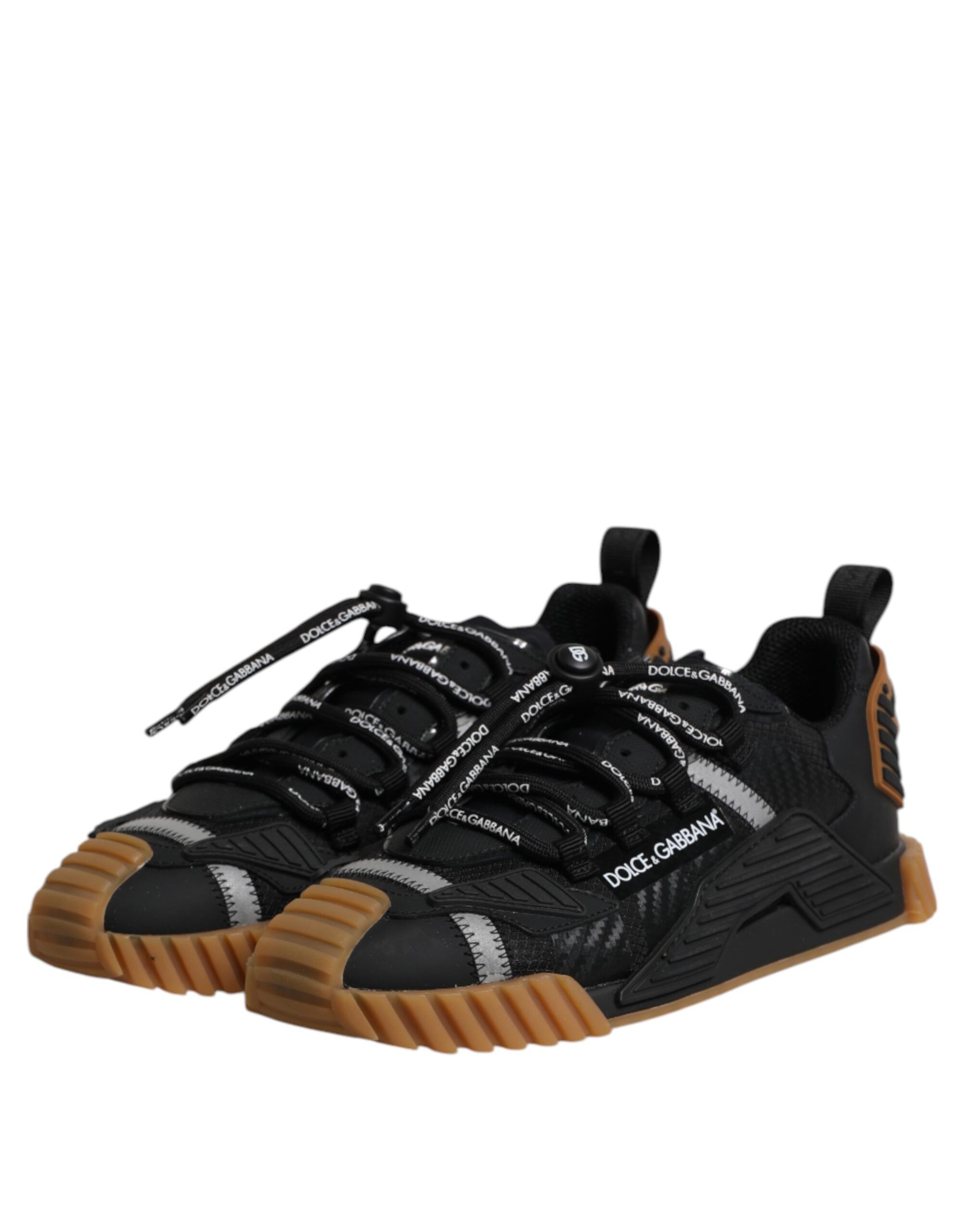 Black Logo Lace Up Low Top NS1 Sneakers Men's Shoes (Pre-Owned) - Dolce & Gabbana - Modalova