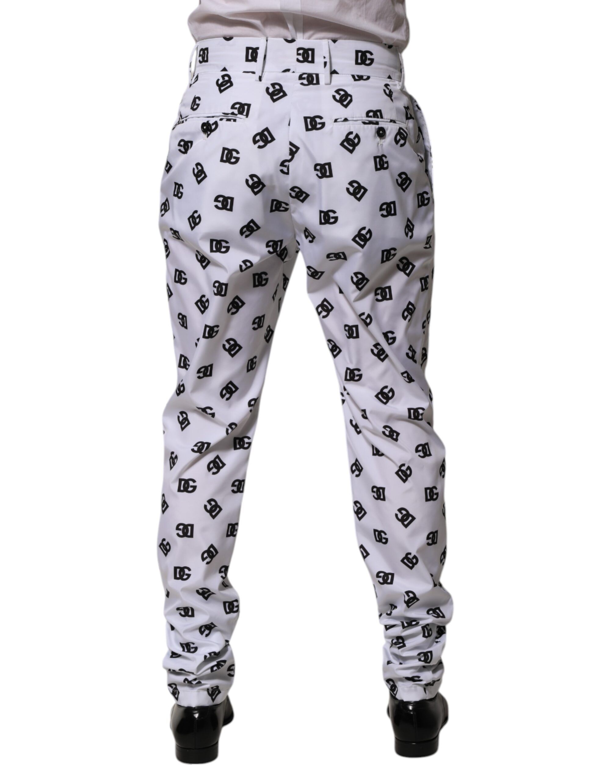 White Logo Cotton Skinny Denim Trouser Men's Pants - Dolce & Gabbana - Modalova