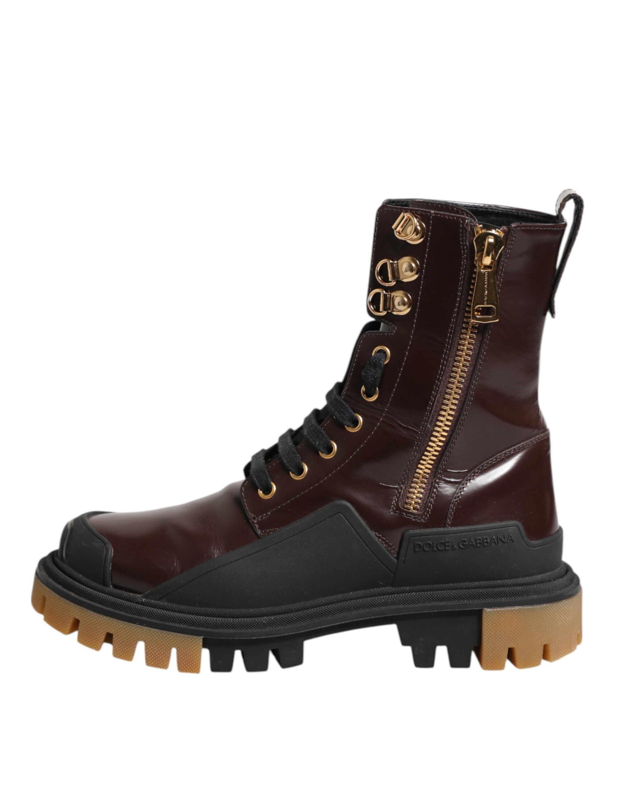 Leather Mid Calf Biker Boots Women's Shoes (Pre-Owned) - Dolce & Gabbana - Modalova