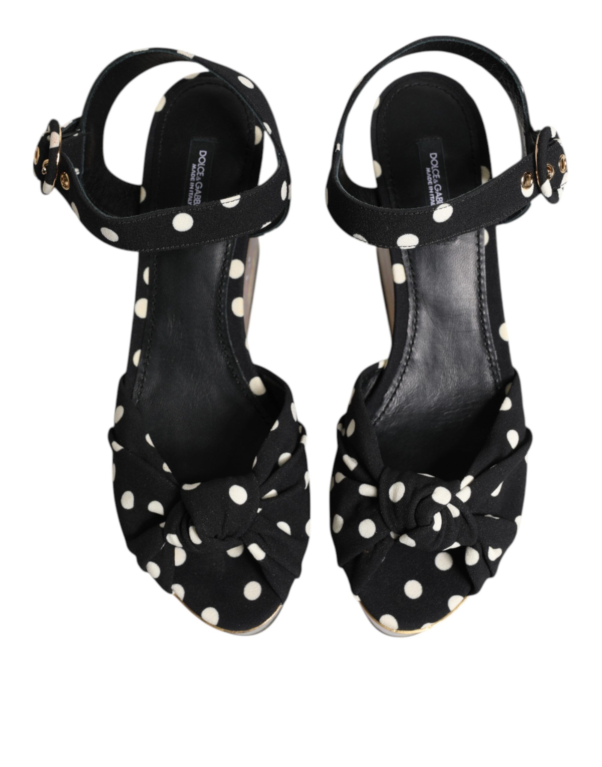 Fish Polka Dot Wedge Sandals Women's Shoes - Dolce & Gabbana - Modalova