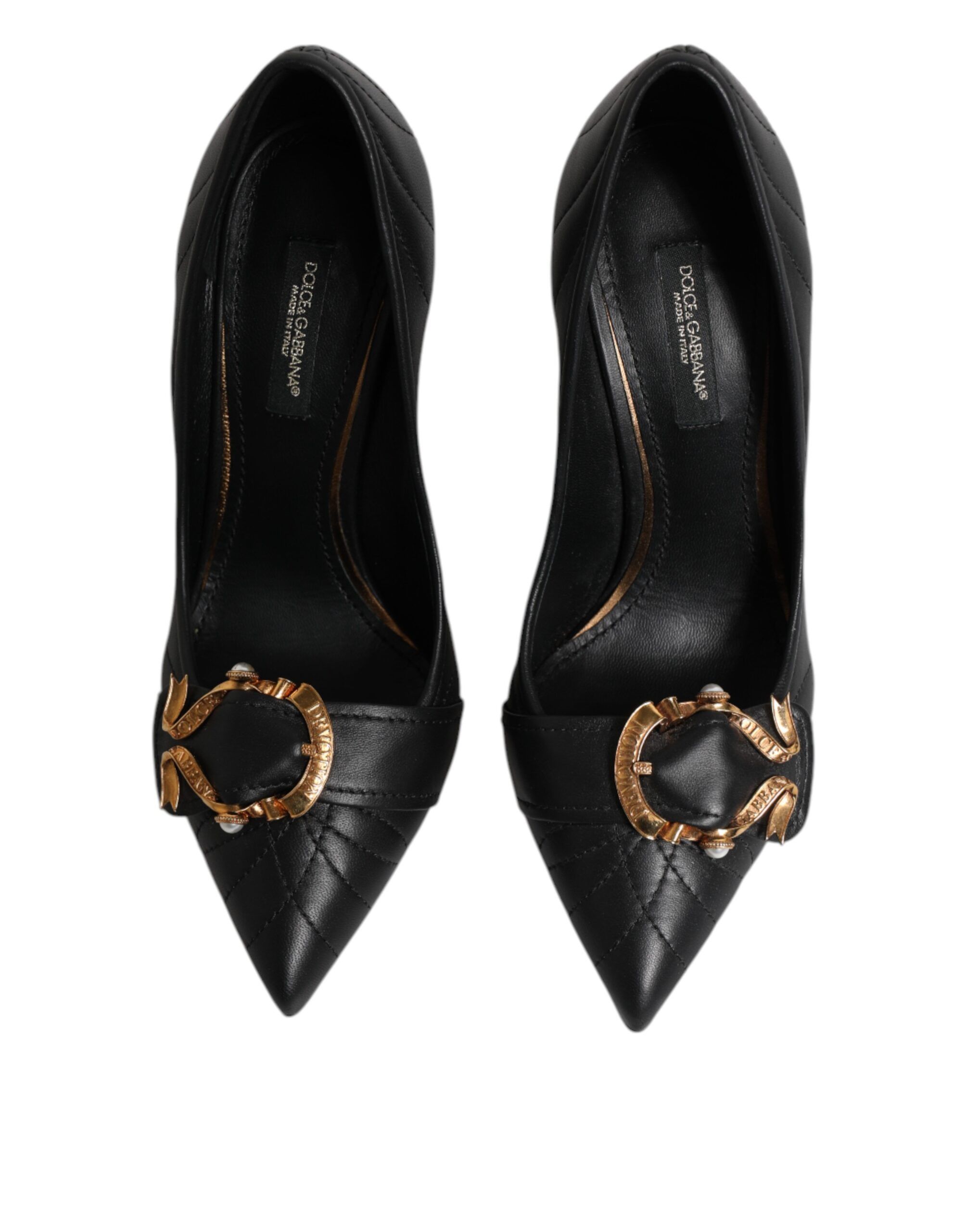 Devotion Leather Heels Pumps Women's Shoes - Dolce & Gabbana - Modalova