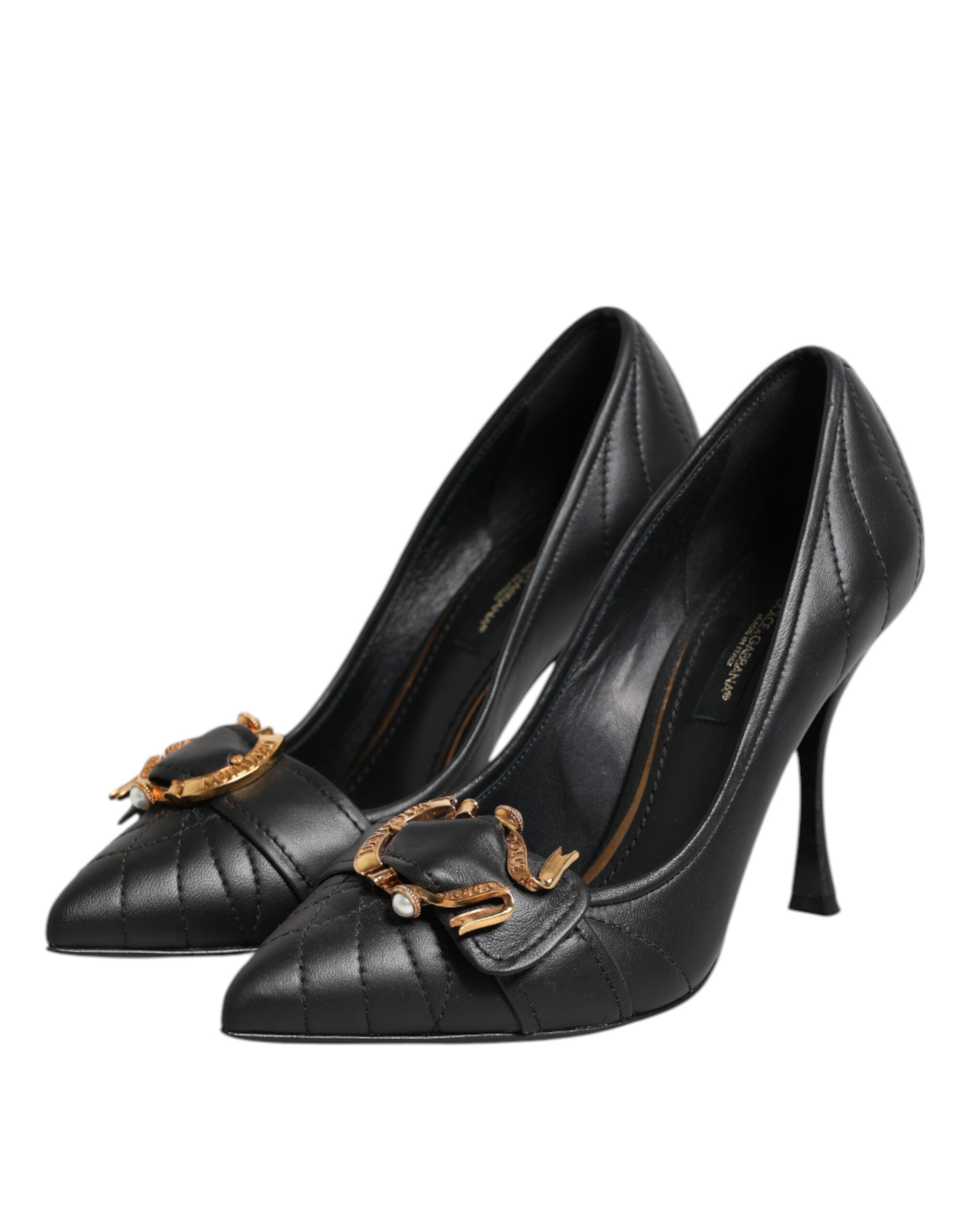 Devotion Leather Heels Pumps Women's Shoes - Dolce & Gabbana - Modalova