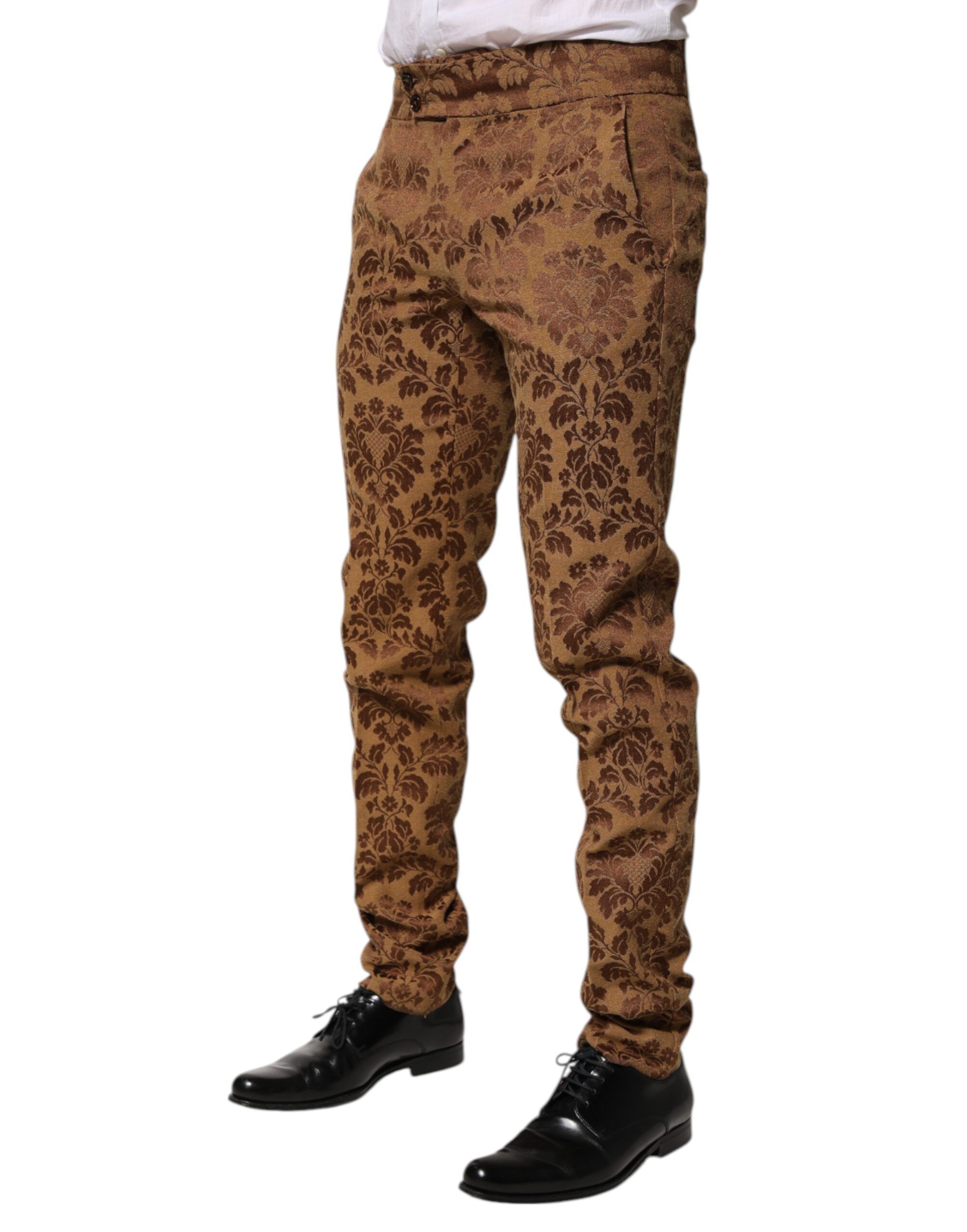 Floral Jacquard Men Skinny Trouser Men's Pants - Dolce & Gabbana - Modalova