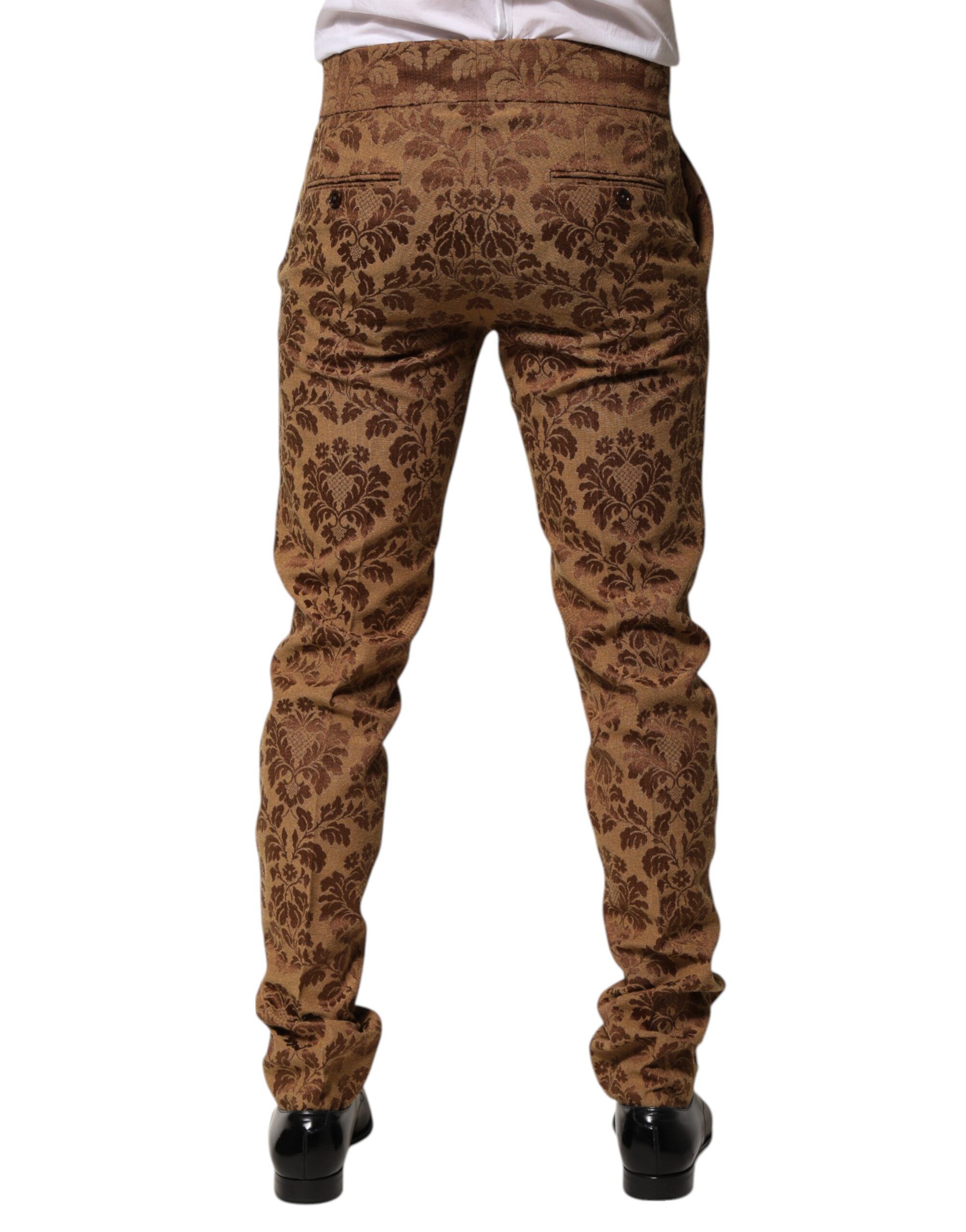 Floral Jacquard Men Skinny Trouser Men's Pants - Dolce & Gabbana - Modalova