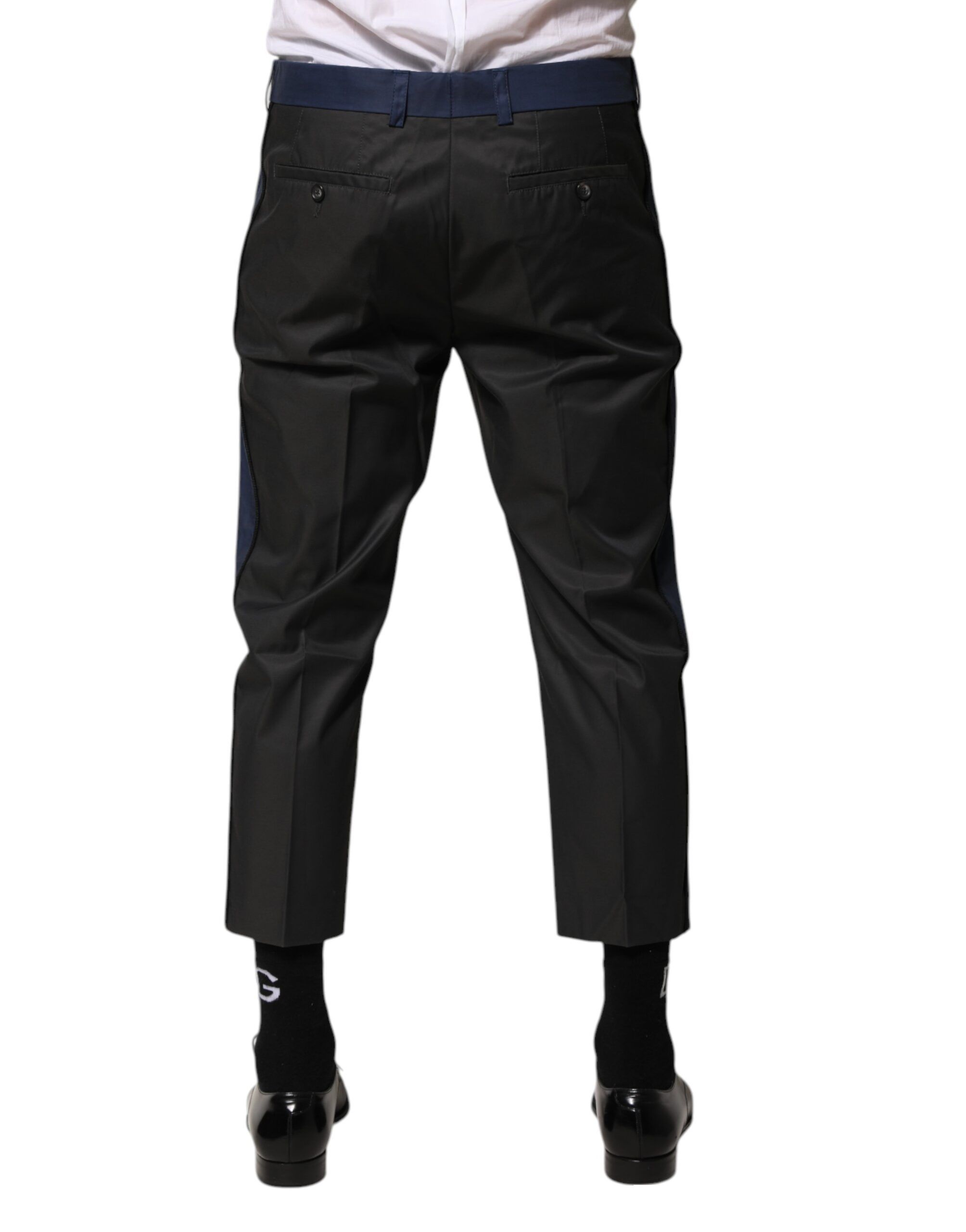 Blue Cotton 3/4 Chinos Crop Trouser Men's Pants - Dolce & Gabbana - Modalova