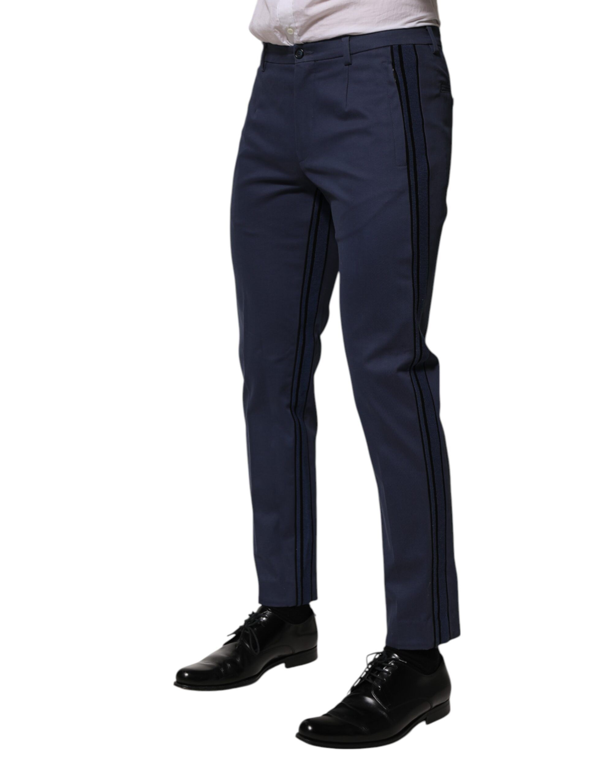 Cotton Tapered Men Formal Trousers Men's Pants - Dolce & Gabbana - Modalova