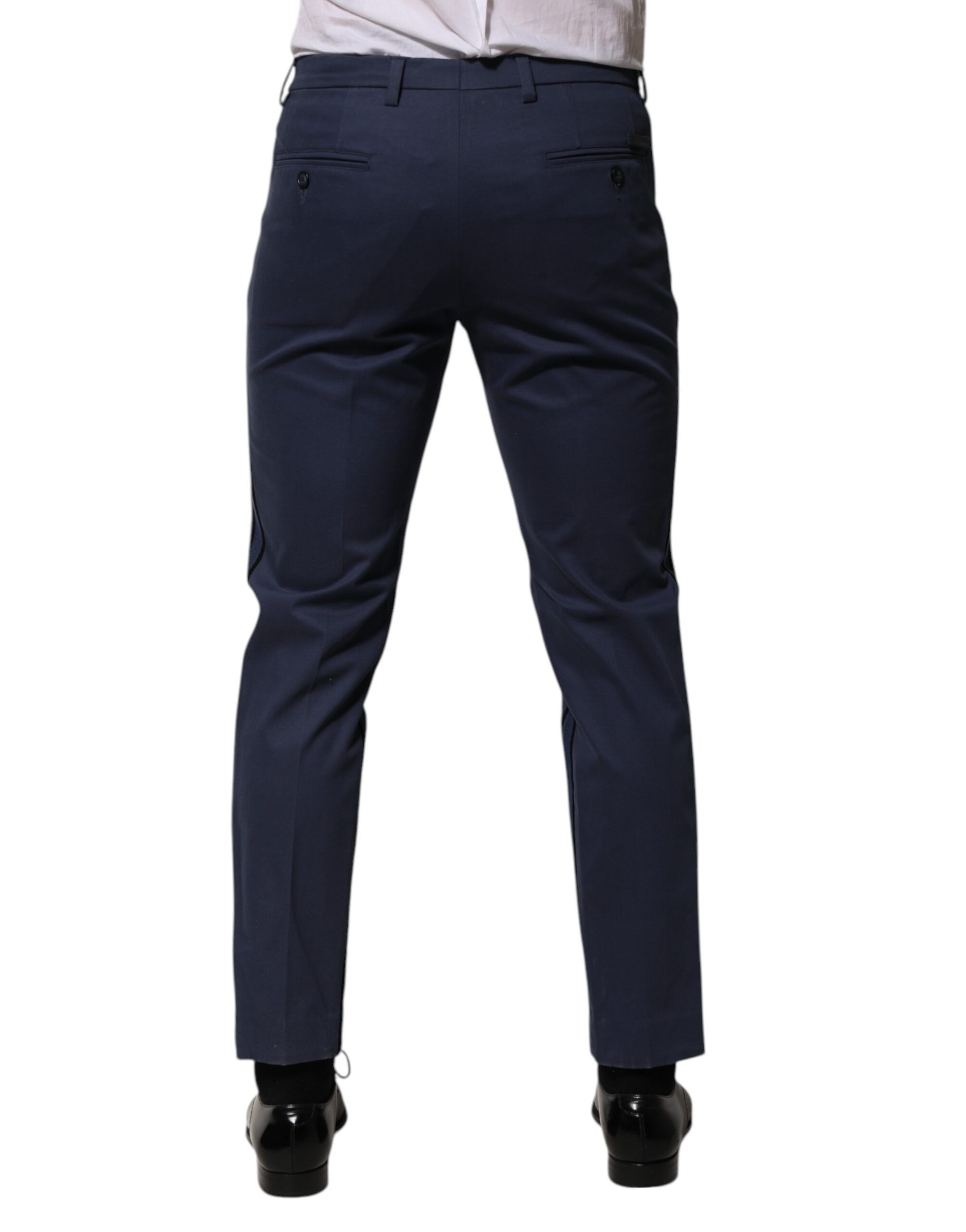 Cotton Tapered Men Formal Trousers Men's Pants - Dolce & Gabbana - Modalova