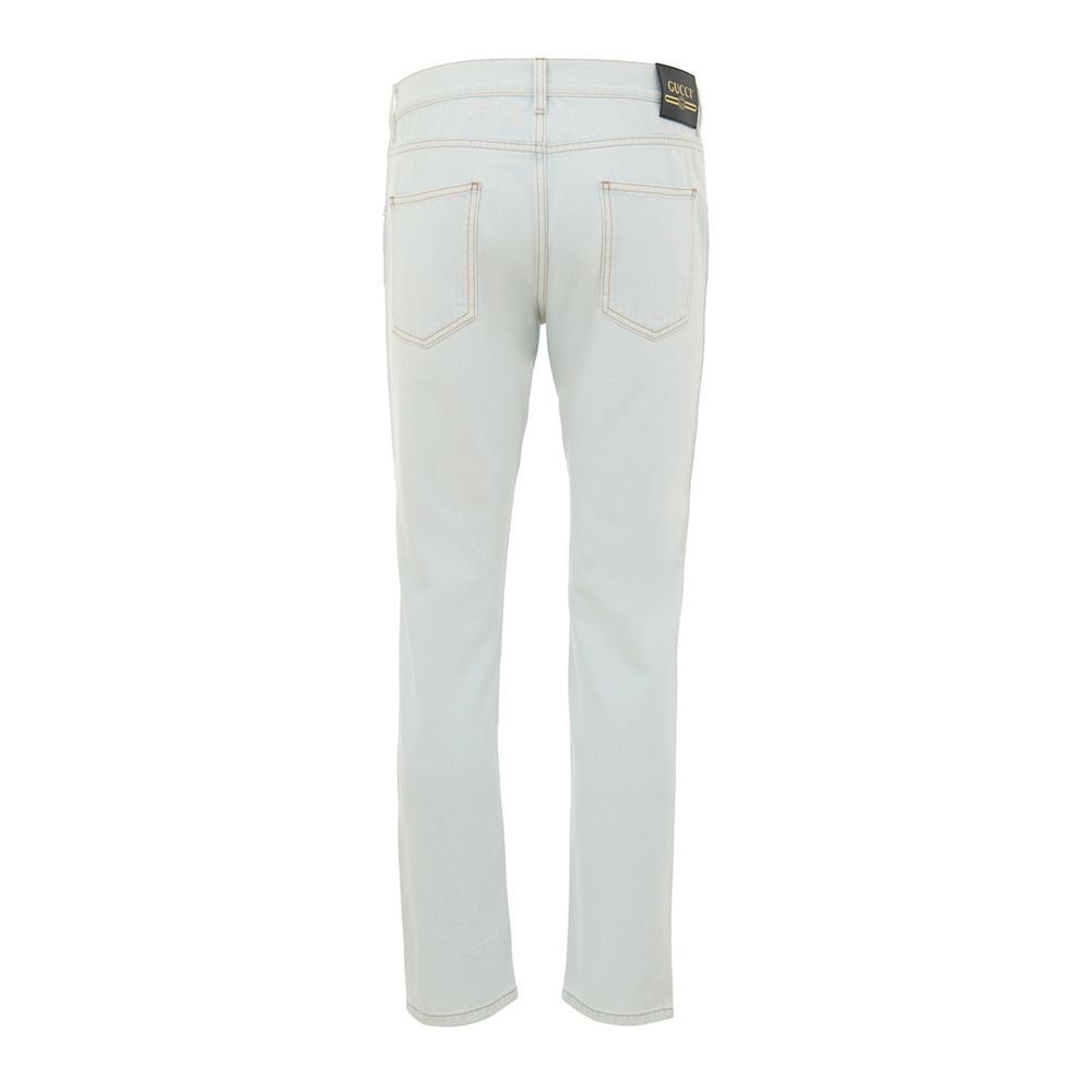 Cotton Relaxed Fit Men's Jeans - Gucci - Modalova
