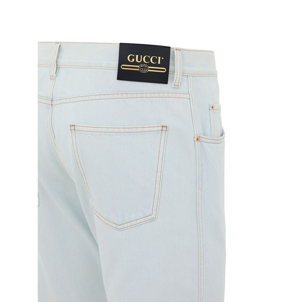 Cotton Relaxed Fit Men's Jeans - Gucci - Modalova