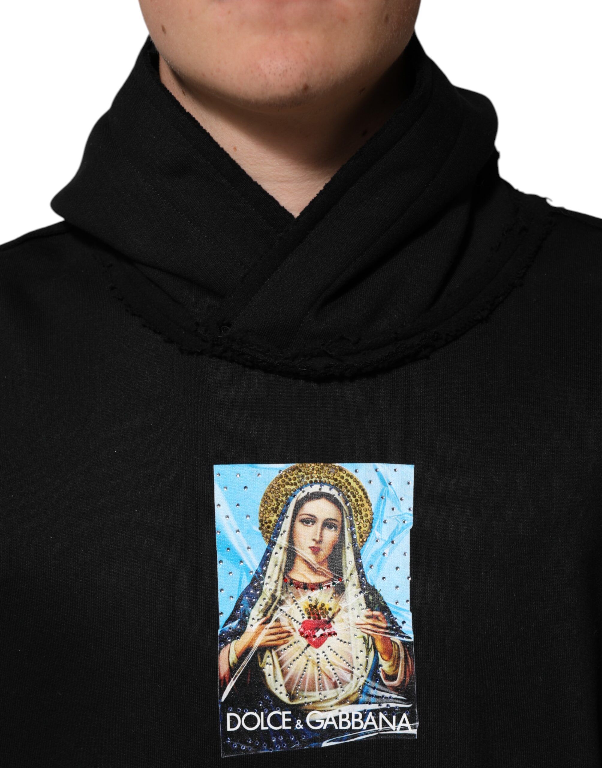 Printed Hoodie Crystal Embellished Men's Jacket - Dolce & Gabbana - Modalova