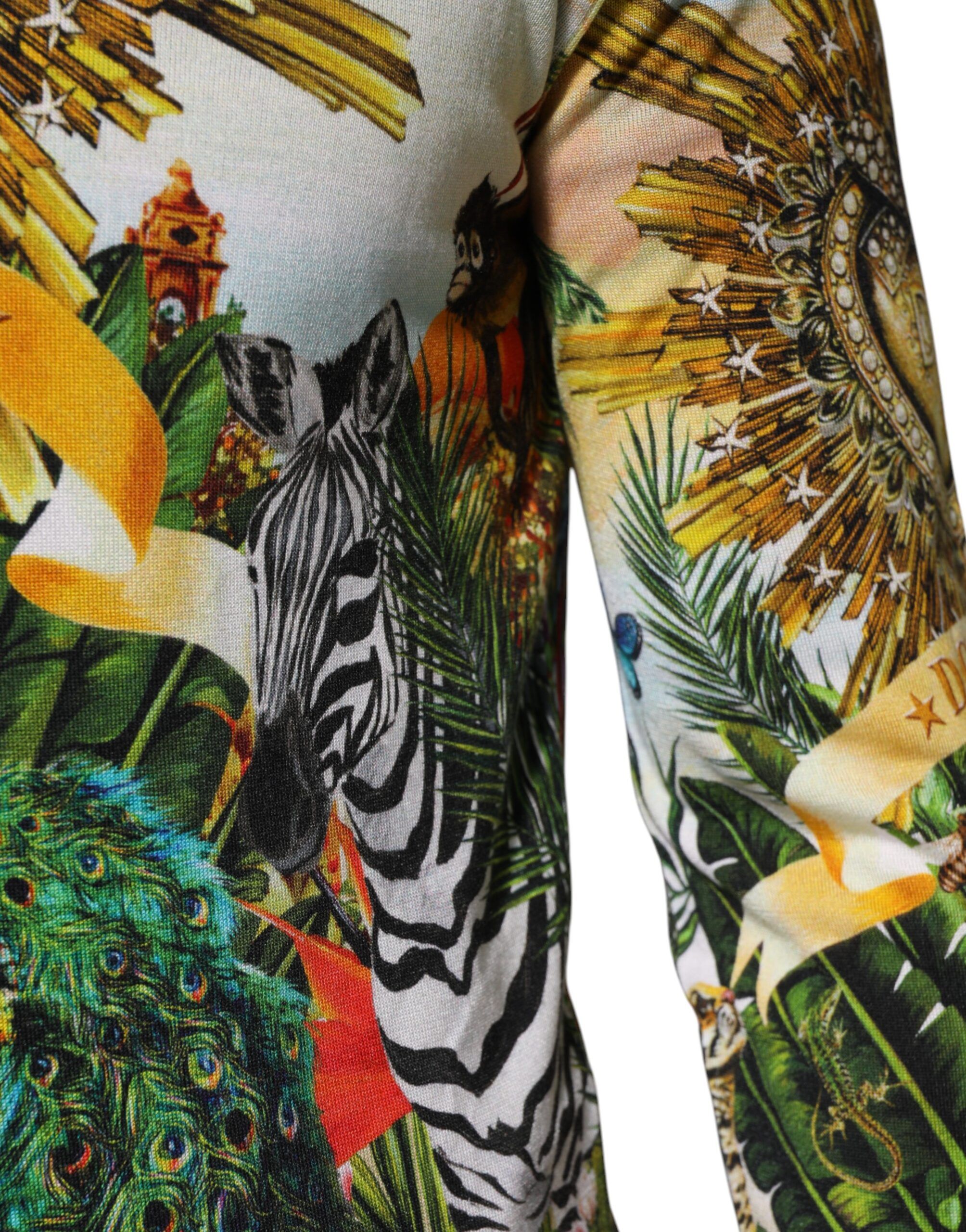 Tropical Heart Crown Silk Pullover Men's Sweater - Dolce & Gabbana - Modalova