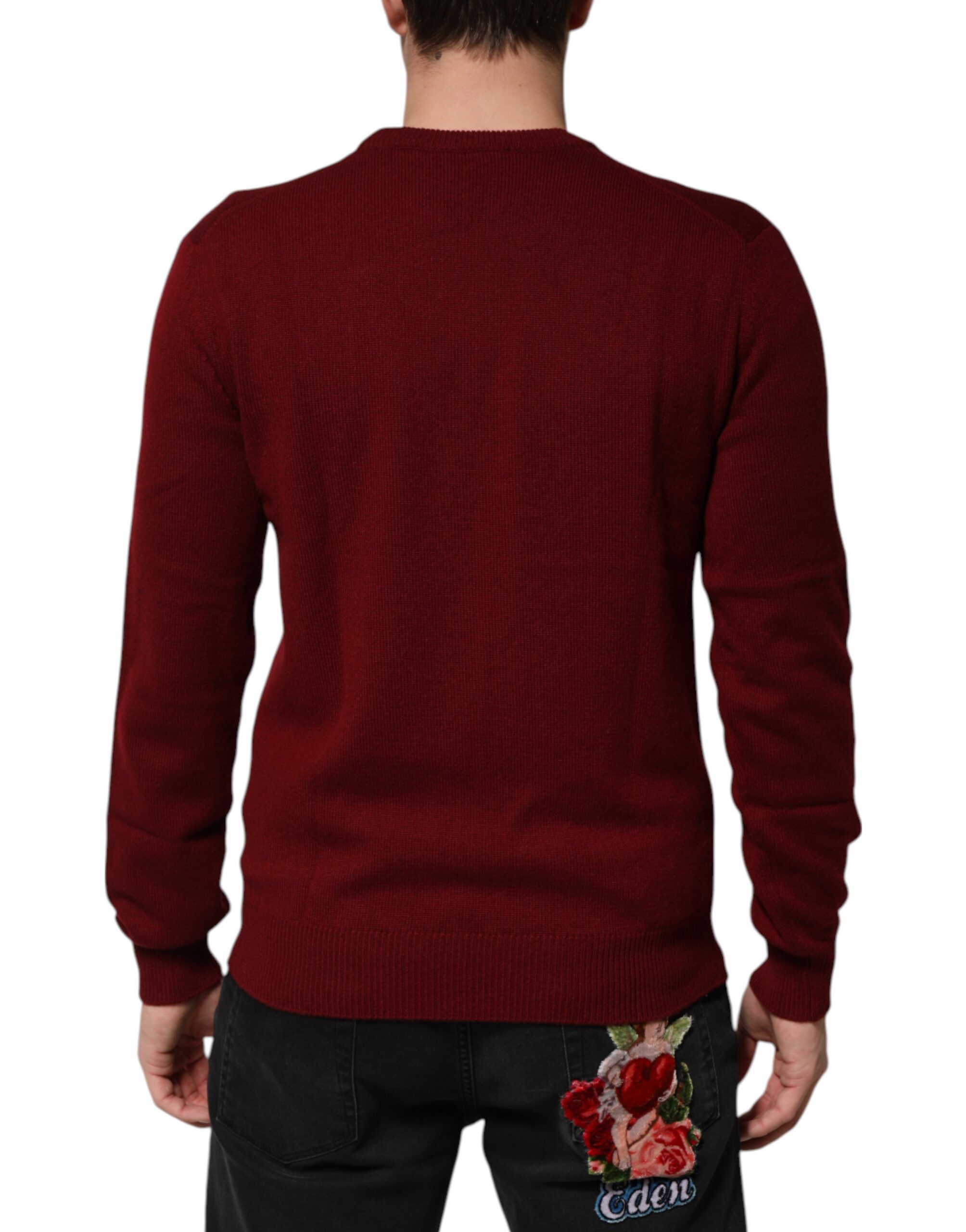 Cashmere Lion Crest Pullover Men's Sweater - Dolce & Gabbana - Modalova