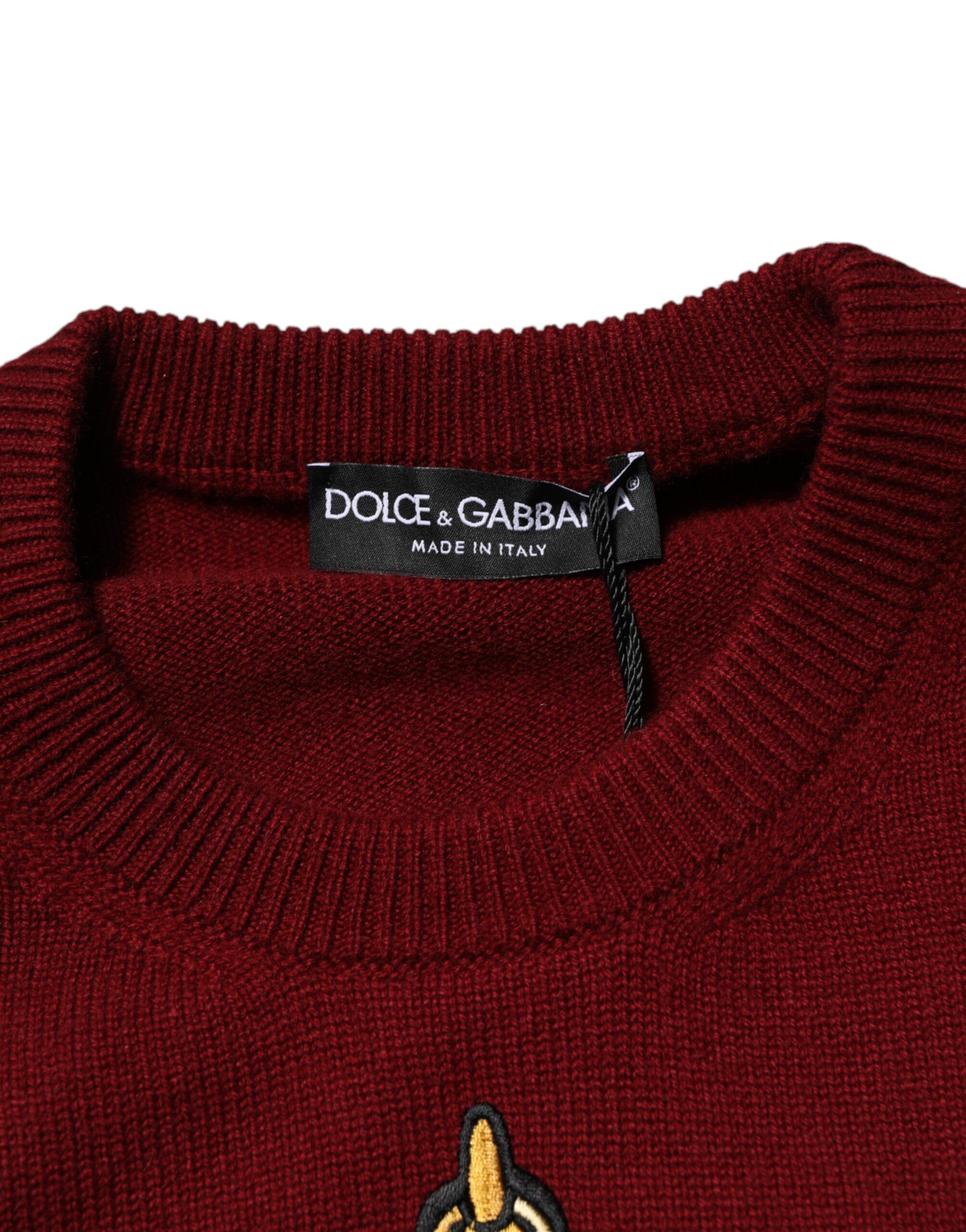 Cashmere Lion Crest Pullover Men's Sweater - Dolce & Gabbana - Modalova