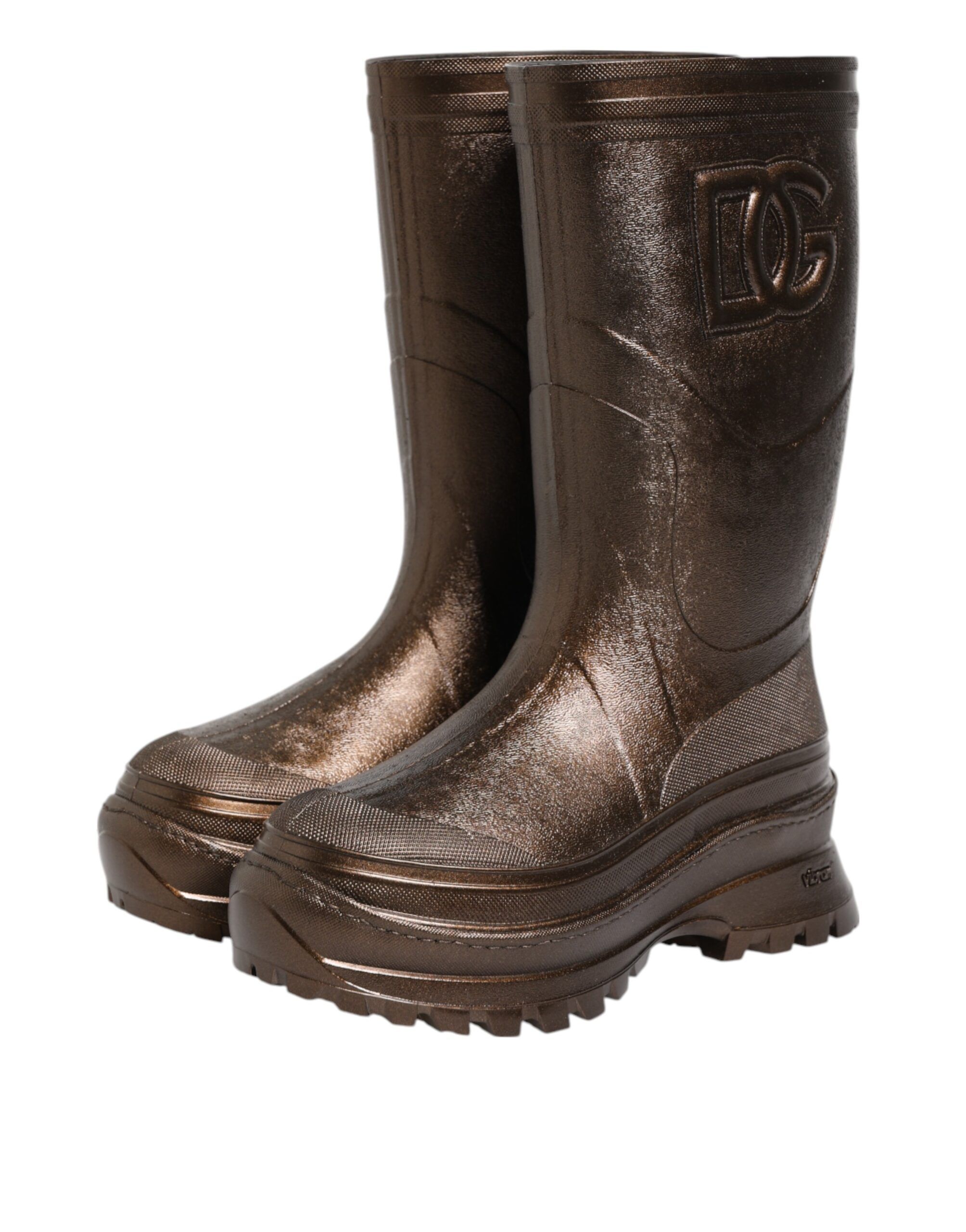 Metallic Pull On Rain Boots Women's Shoes - Dolce & Gabbana - Modalova