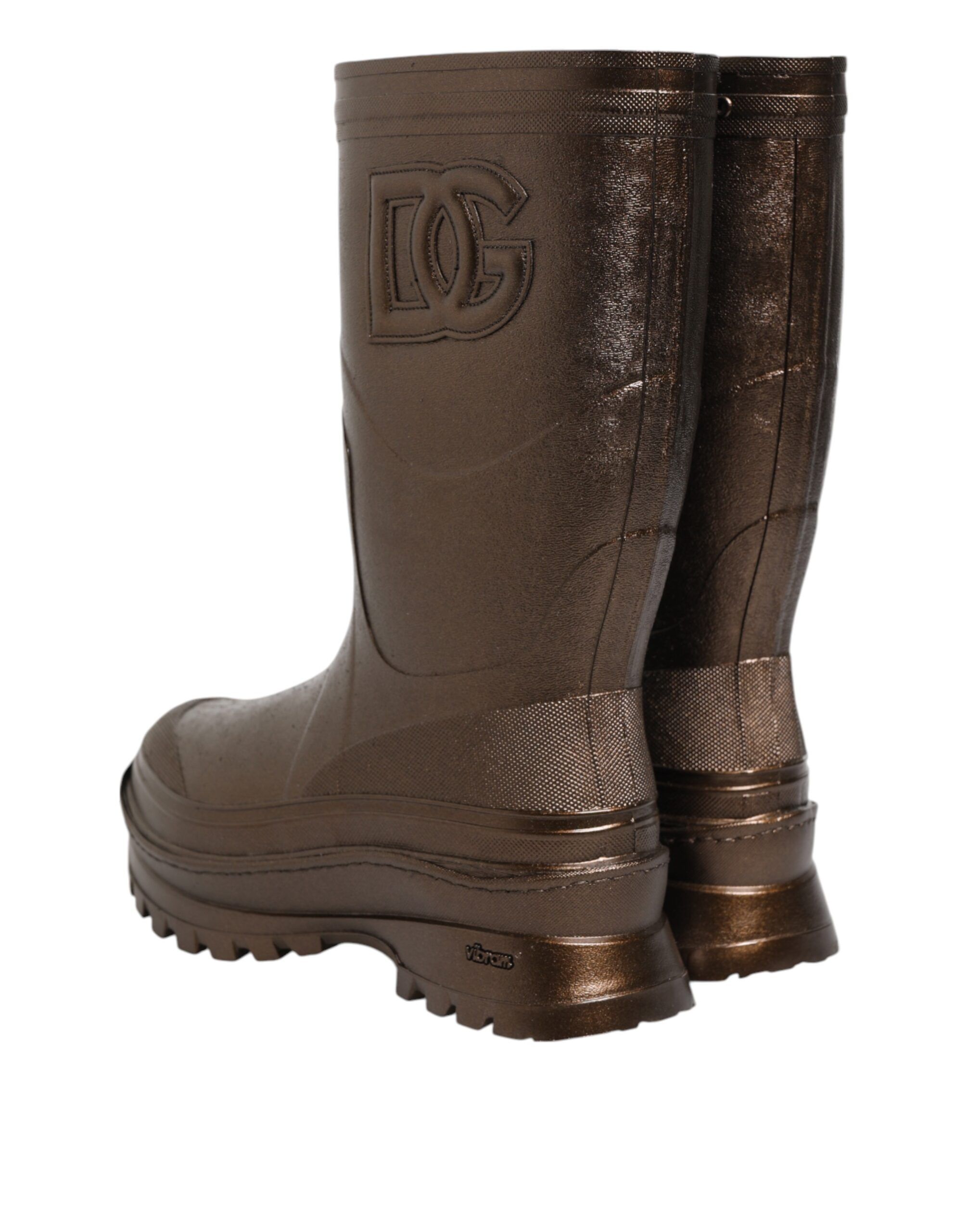 Metallic Pull On Rain Boots Women's Shoes - Dolce & Gabbana - Modalova