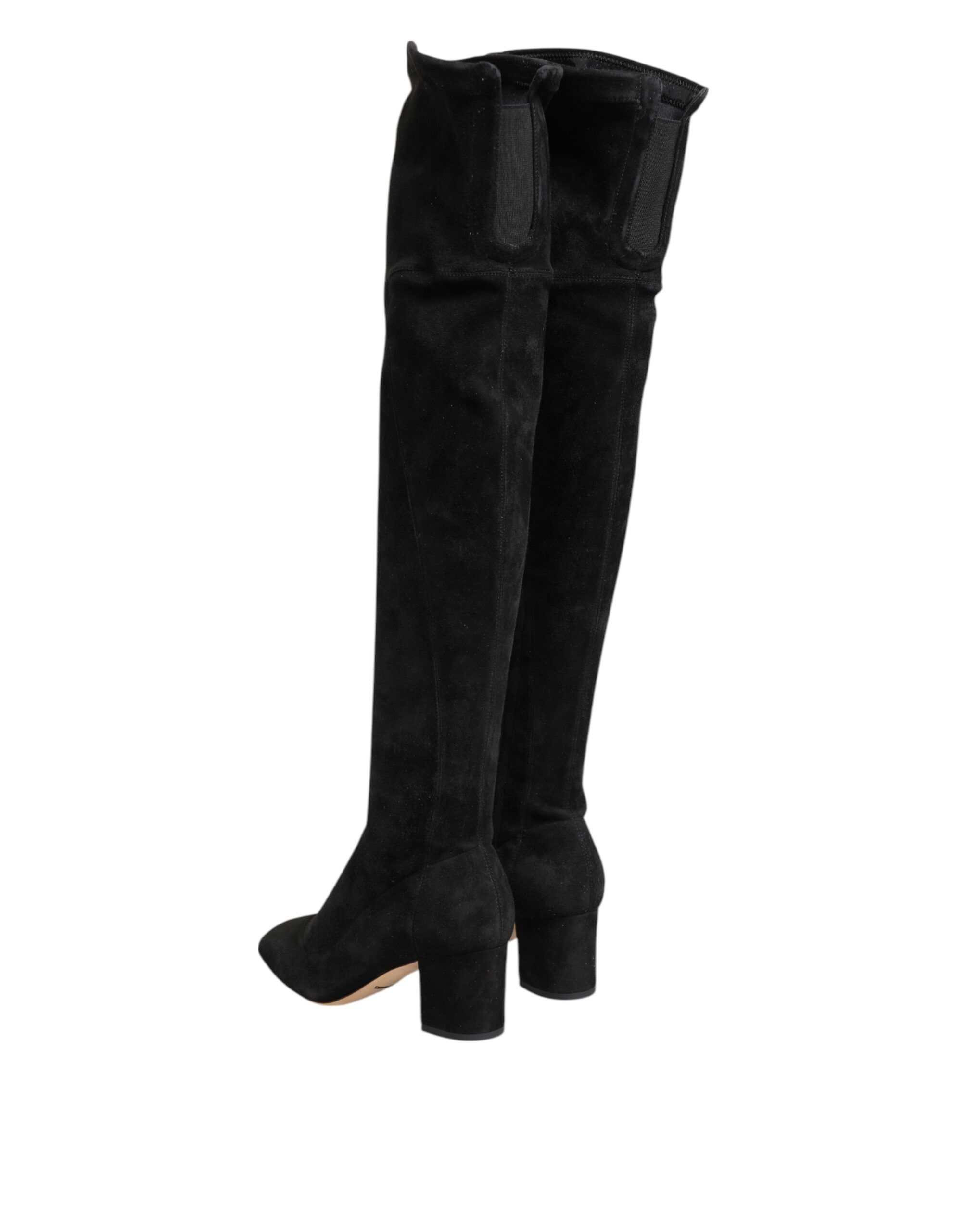 Suede Leather Knee High Boots Women's Shoes - Dolce & Gabbana - Modalova