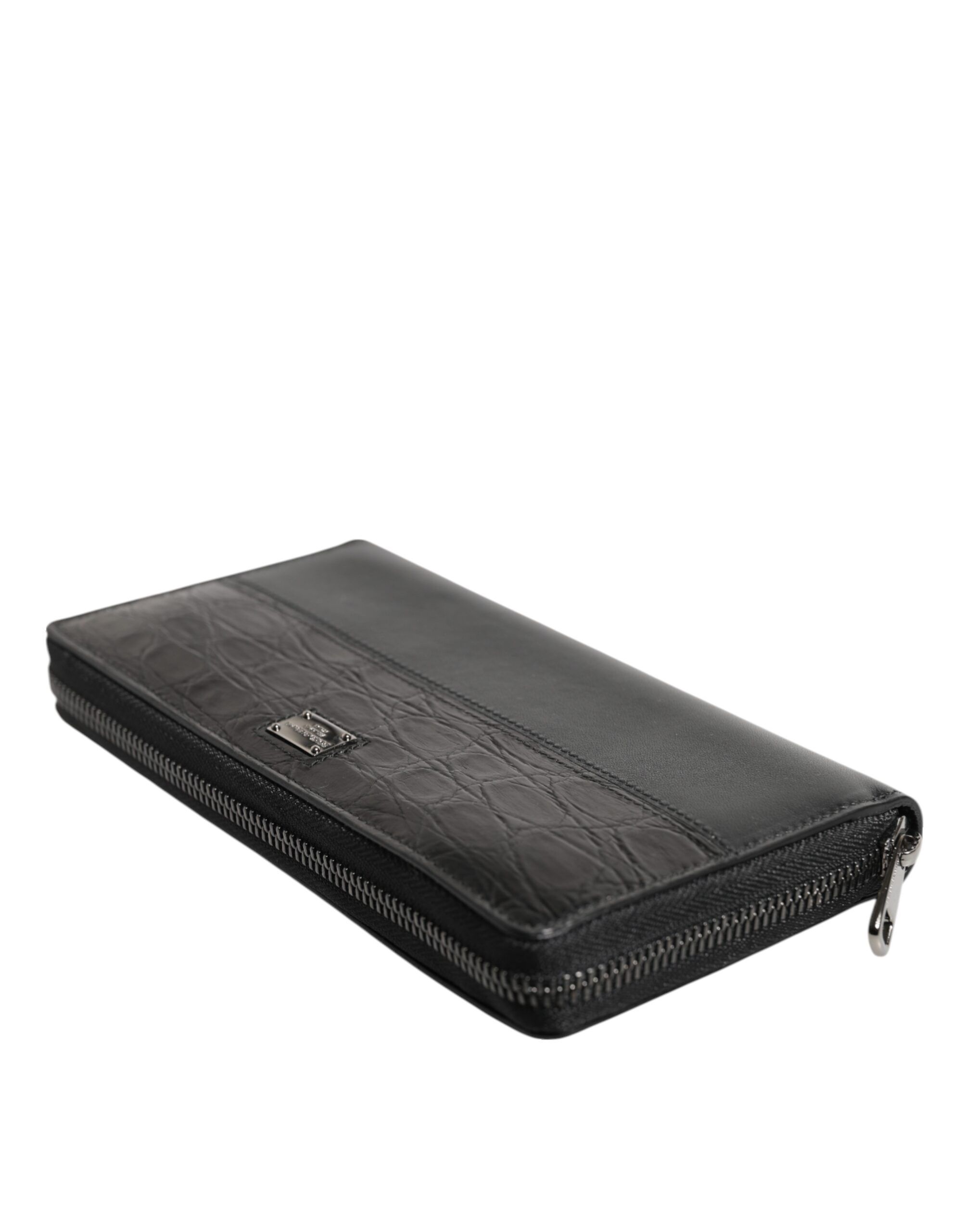 Leather Logo Plaque Zip Around Continental Men's Wallet - Dolce & Gabbana - Modalova