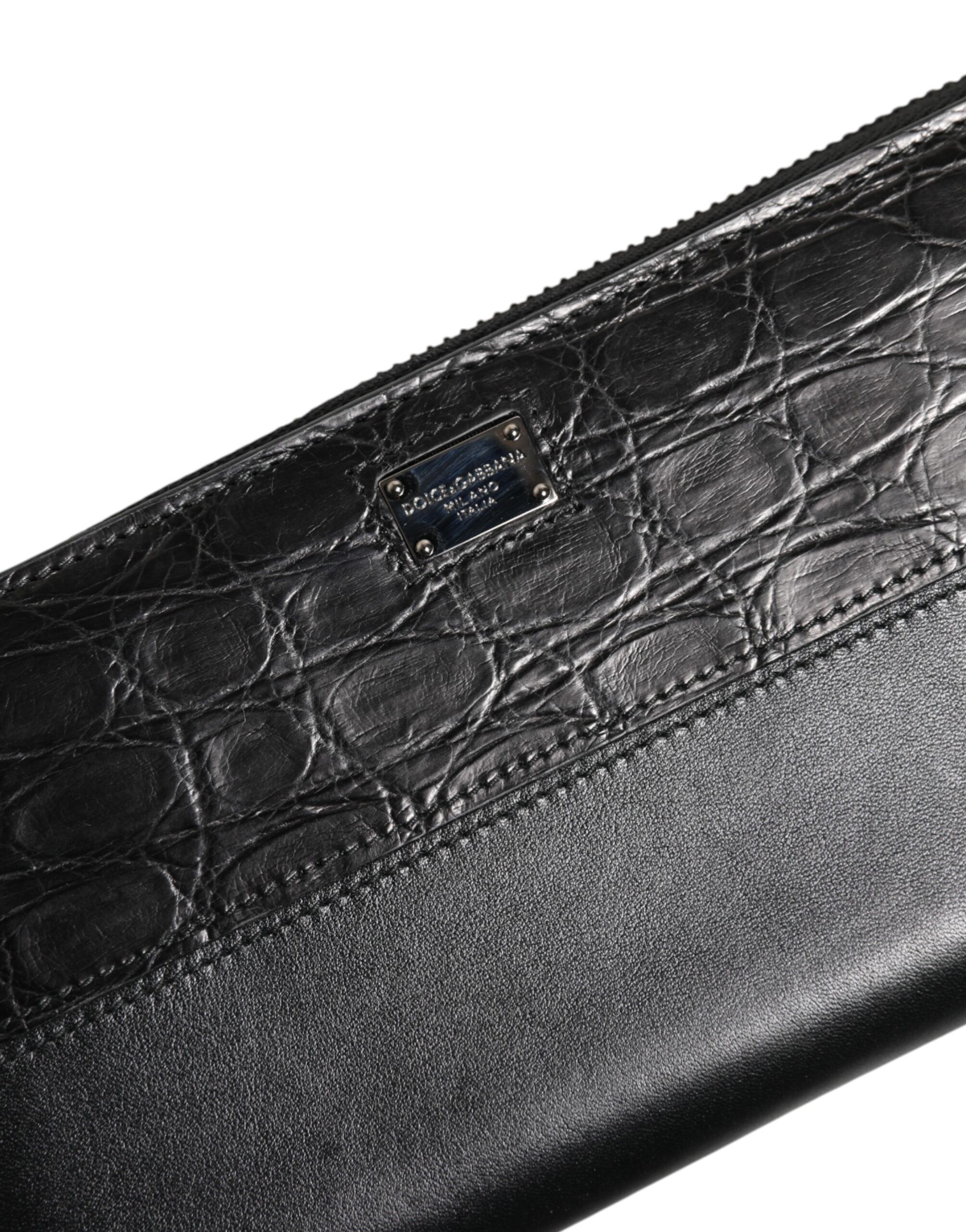 Leather Logo Plaque Zip Around Continental Men's Wallet - Dolce & Gabbana - Modalova