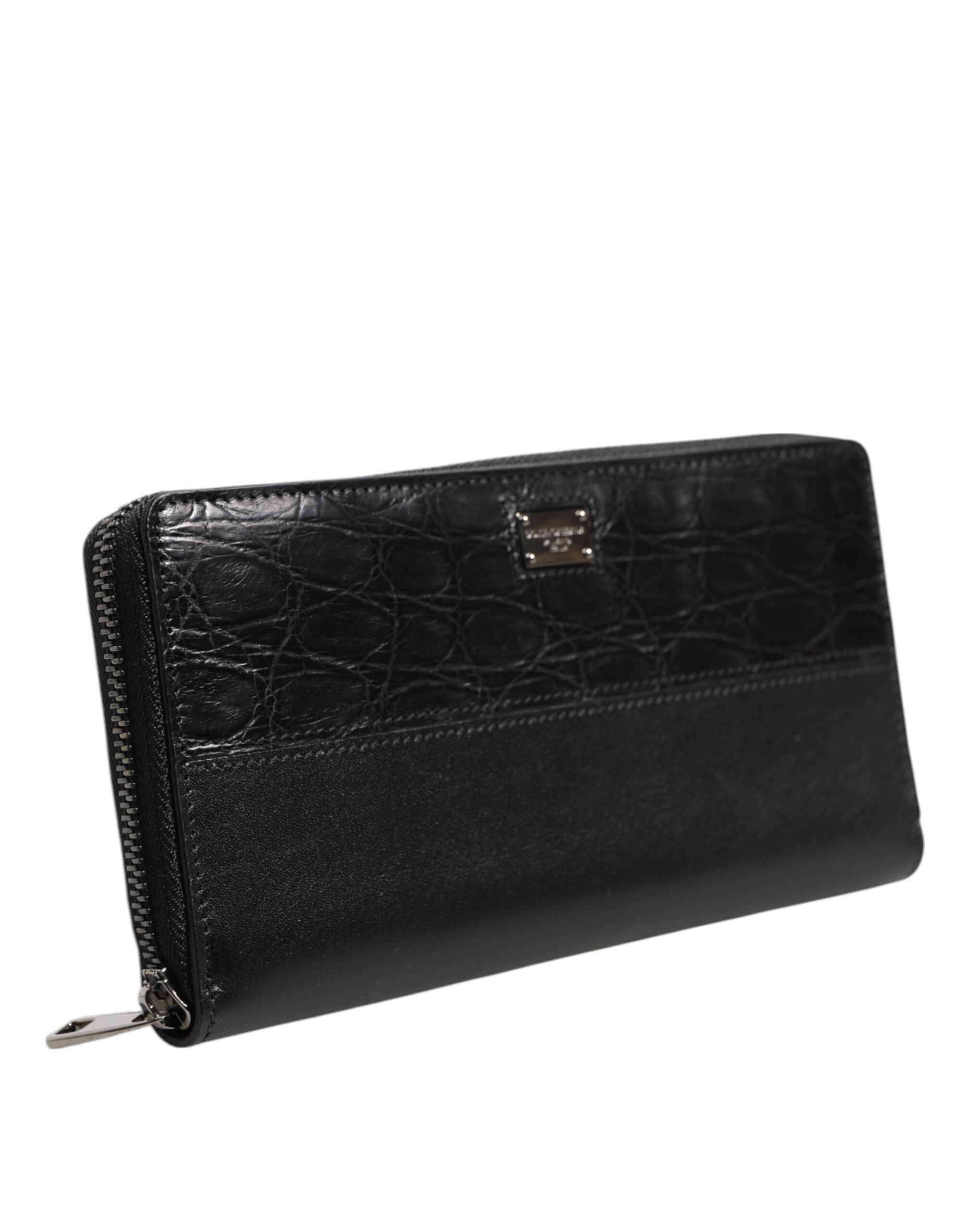 Leather DG Plaque Zip Around Continental Men's Wallet (Pre-Owned) - Dolce & Gabbana - Modalova