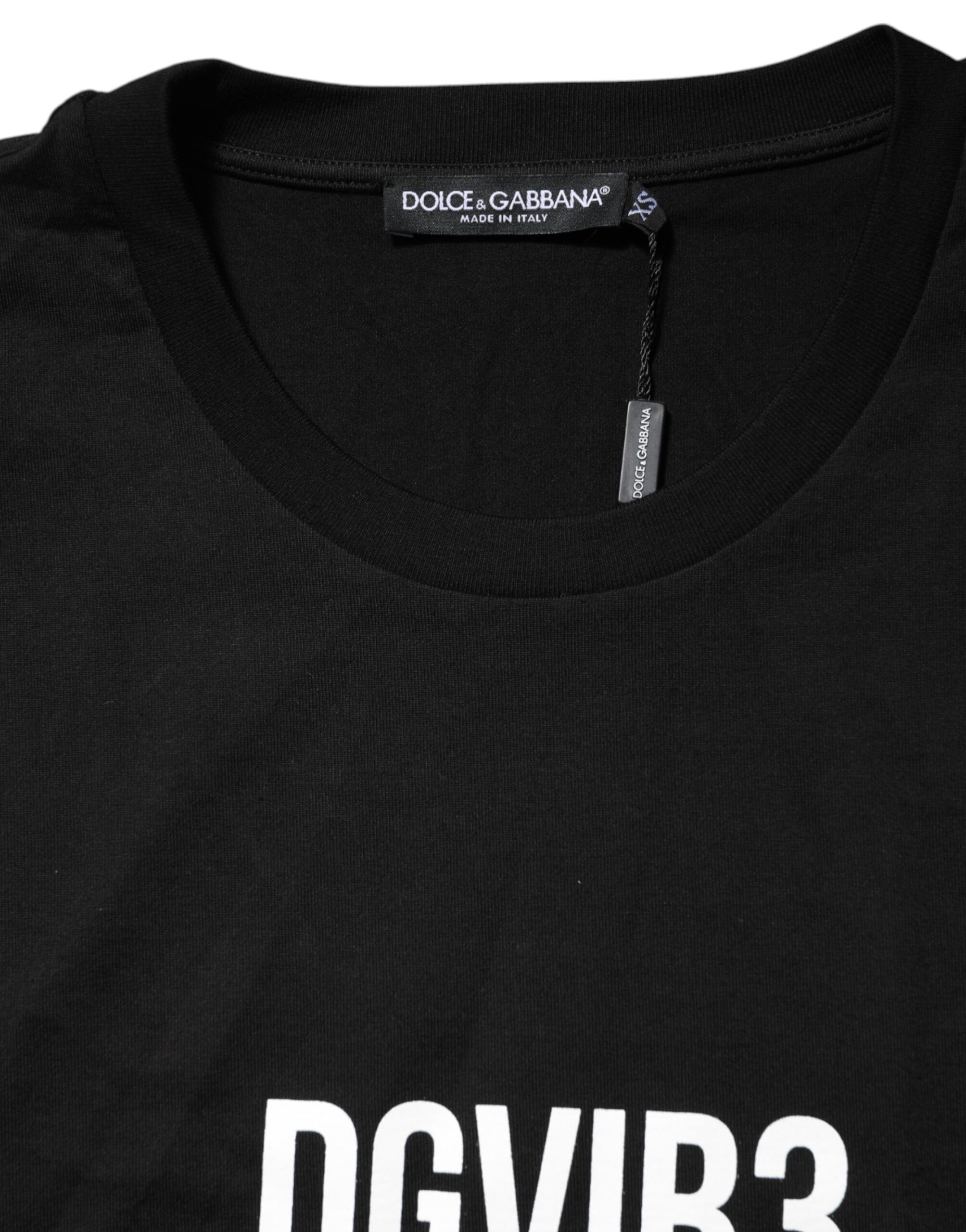 DG Vib3 Print Cotton Crew Neck Men's T-shirt - Dolce & Gabbana - Modalova