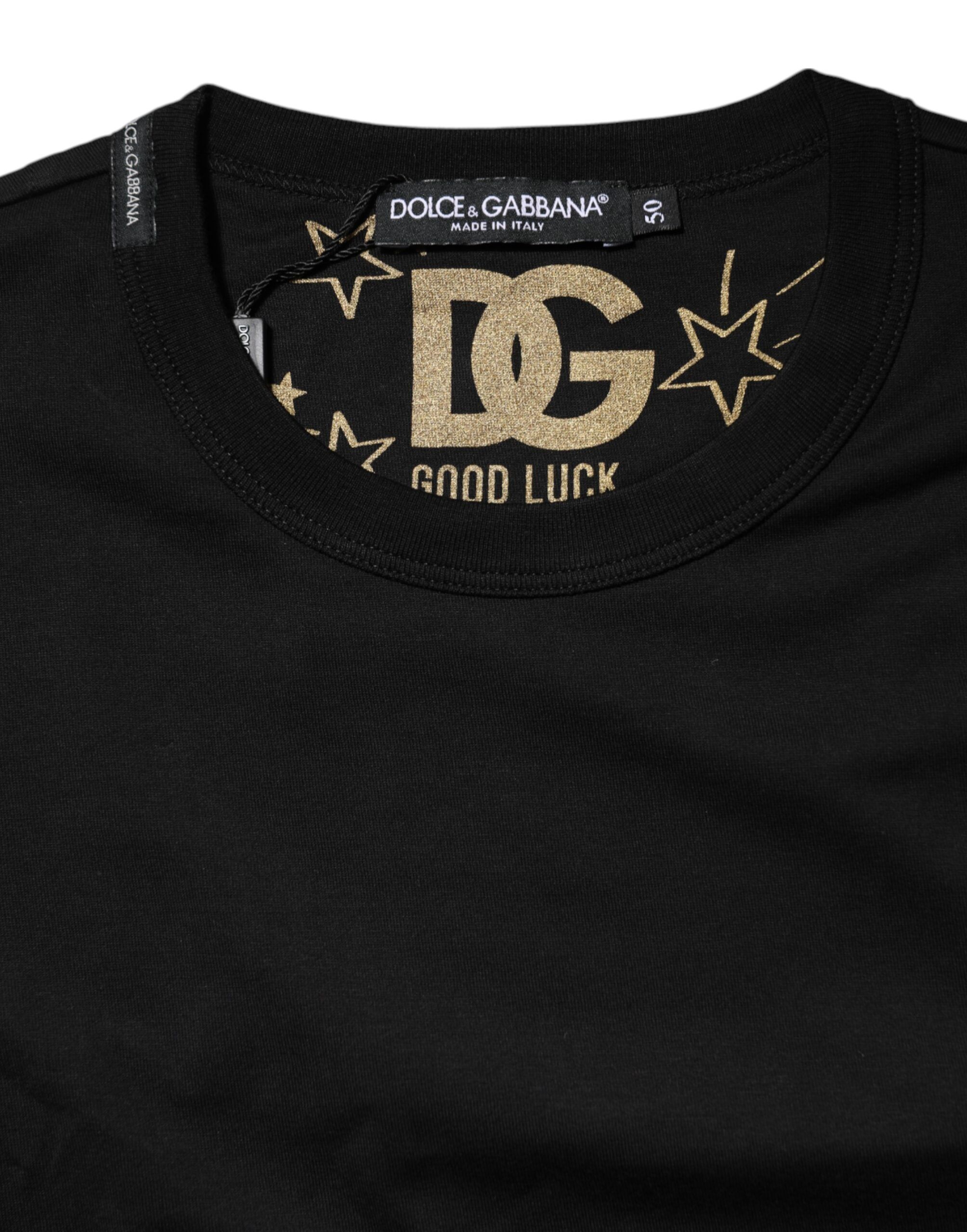 Cotton Logo Print Crew Neck Men's T-shirt - Dolce & Gabbana - Modalova