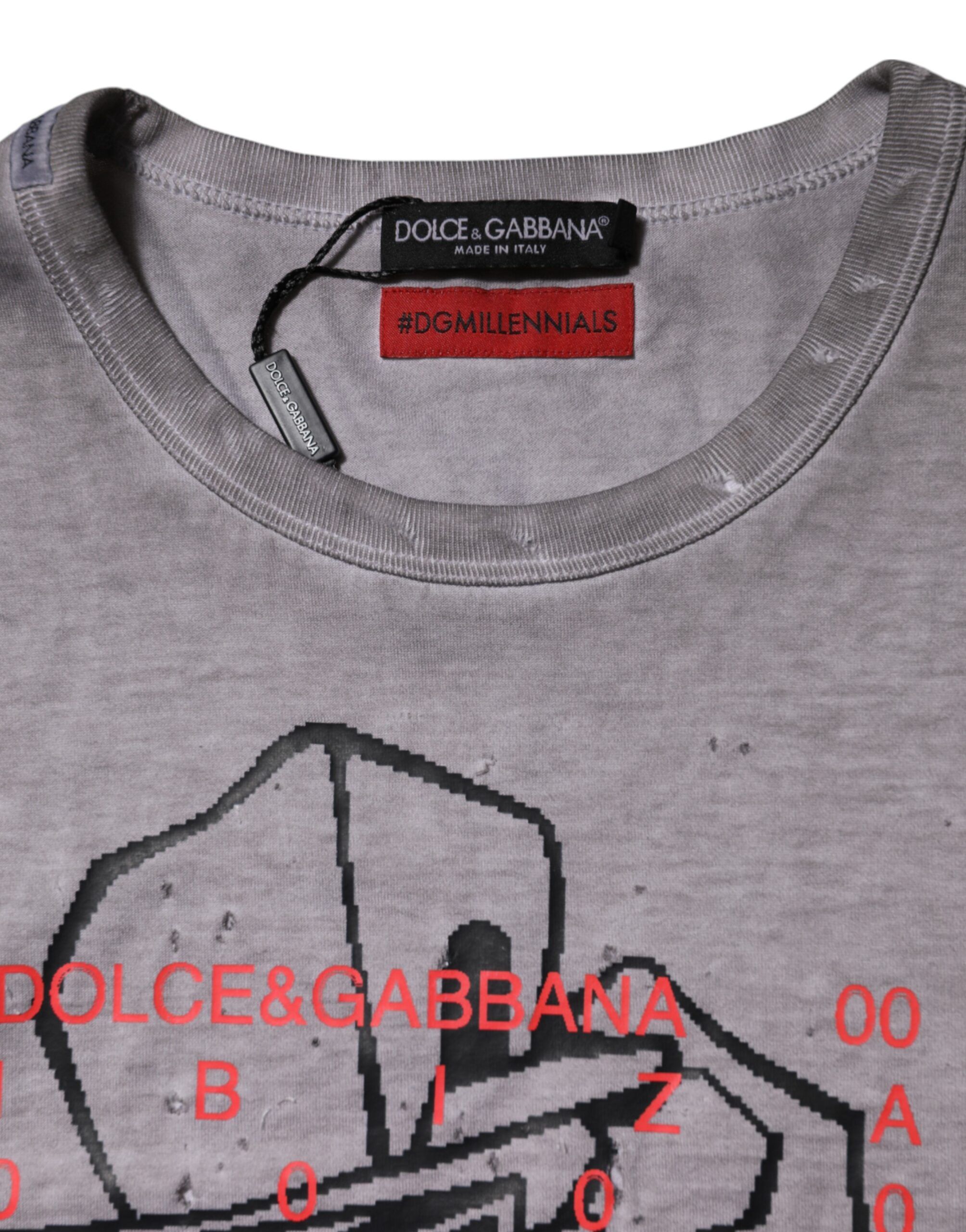 Graphic Print Cotton Crew Neck Men's T-shirt - Dolce & Gabbana - Modalova