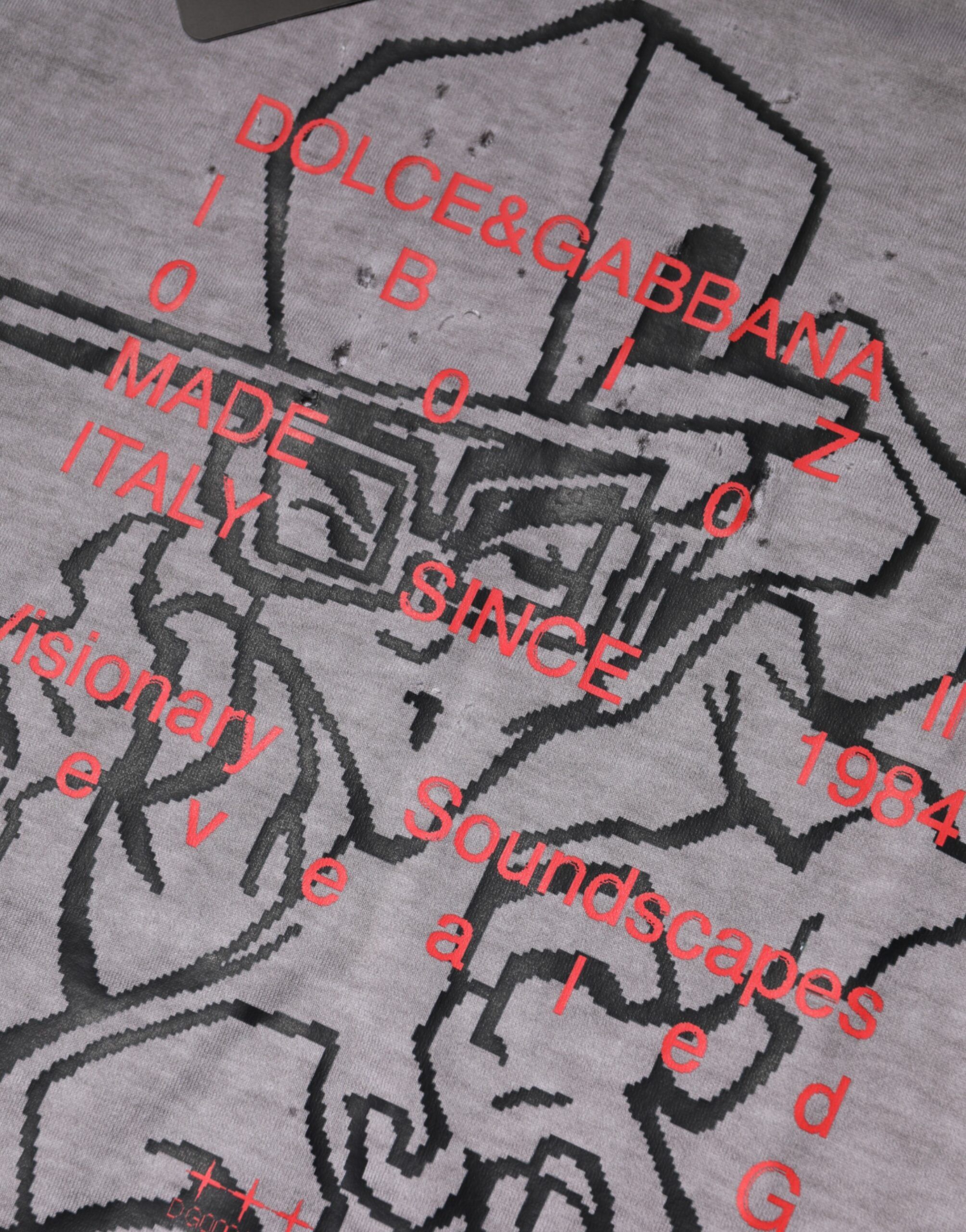 Graphic Print Cotton Crew Neck Men's T-shirt - Dolce & Gabbana - Modalova