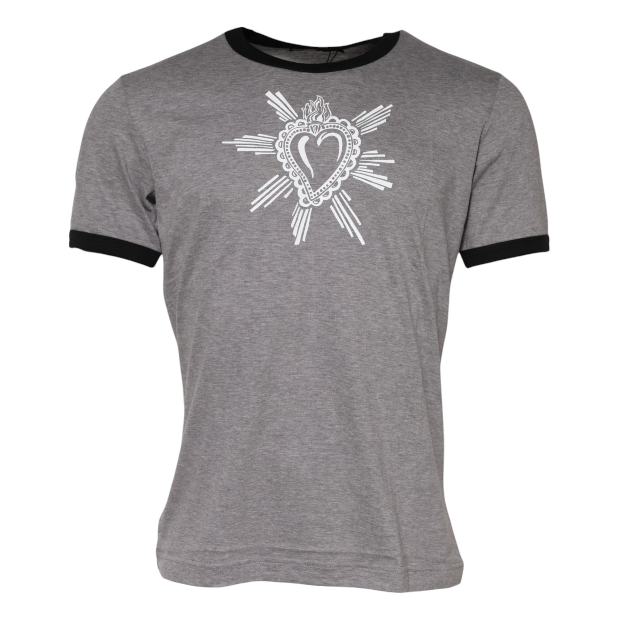 Sacred Heart Cotton Crew Neck Men's T-shirt - Dolce & Gabbana - Modalova