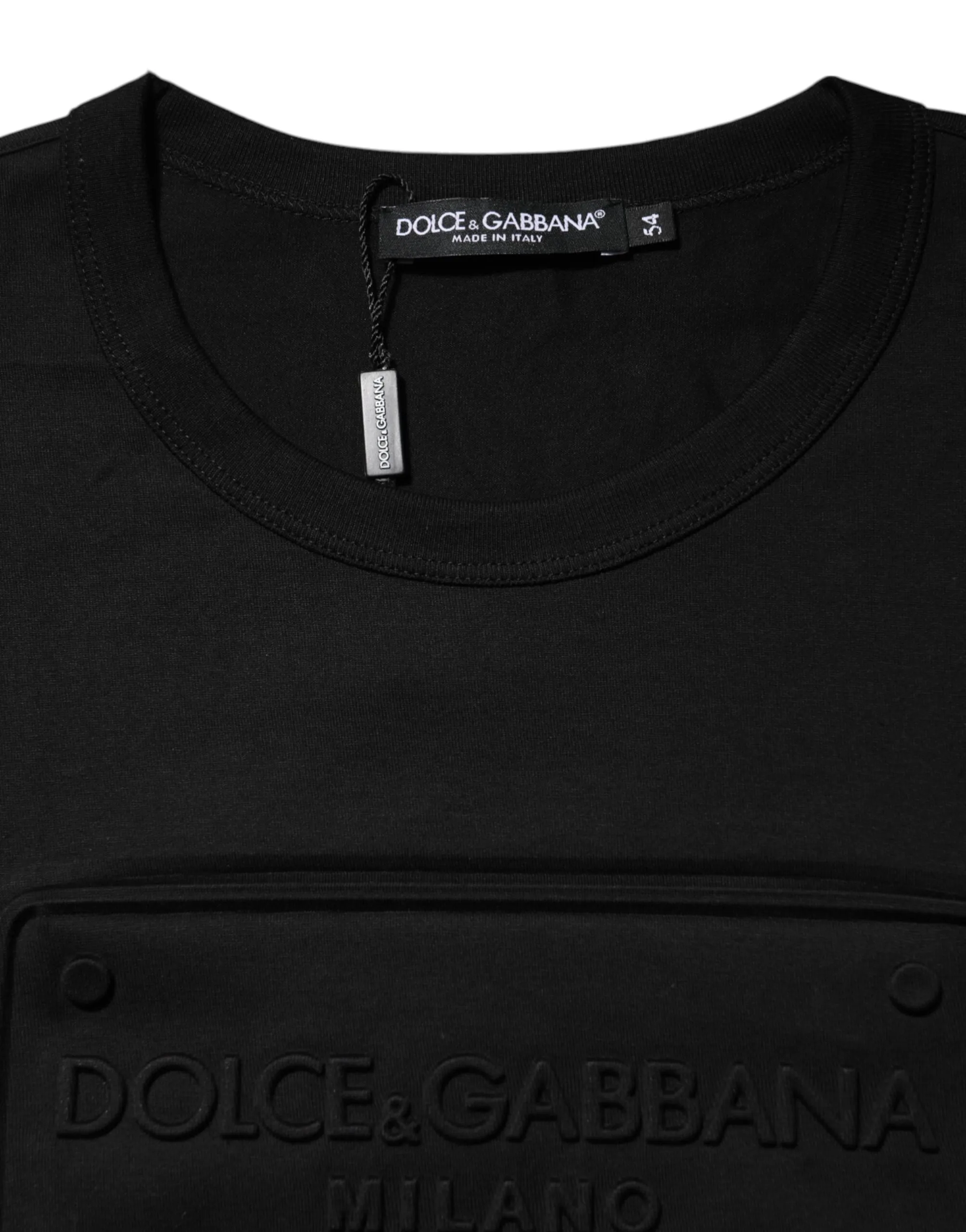 Embossed Logo Cotton Crew Neck Men's T-shirt (Pre-Owned) - Dolce & Gabbana - Modalova