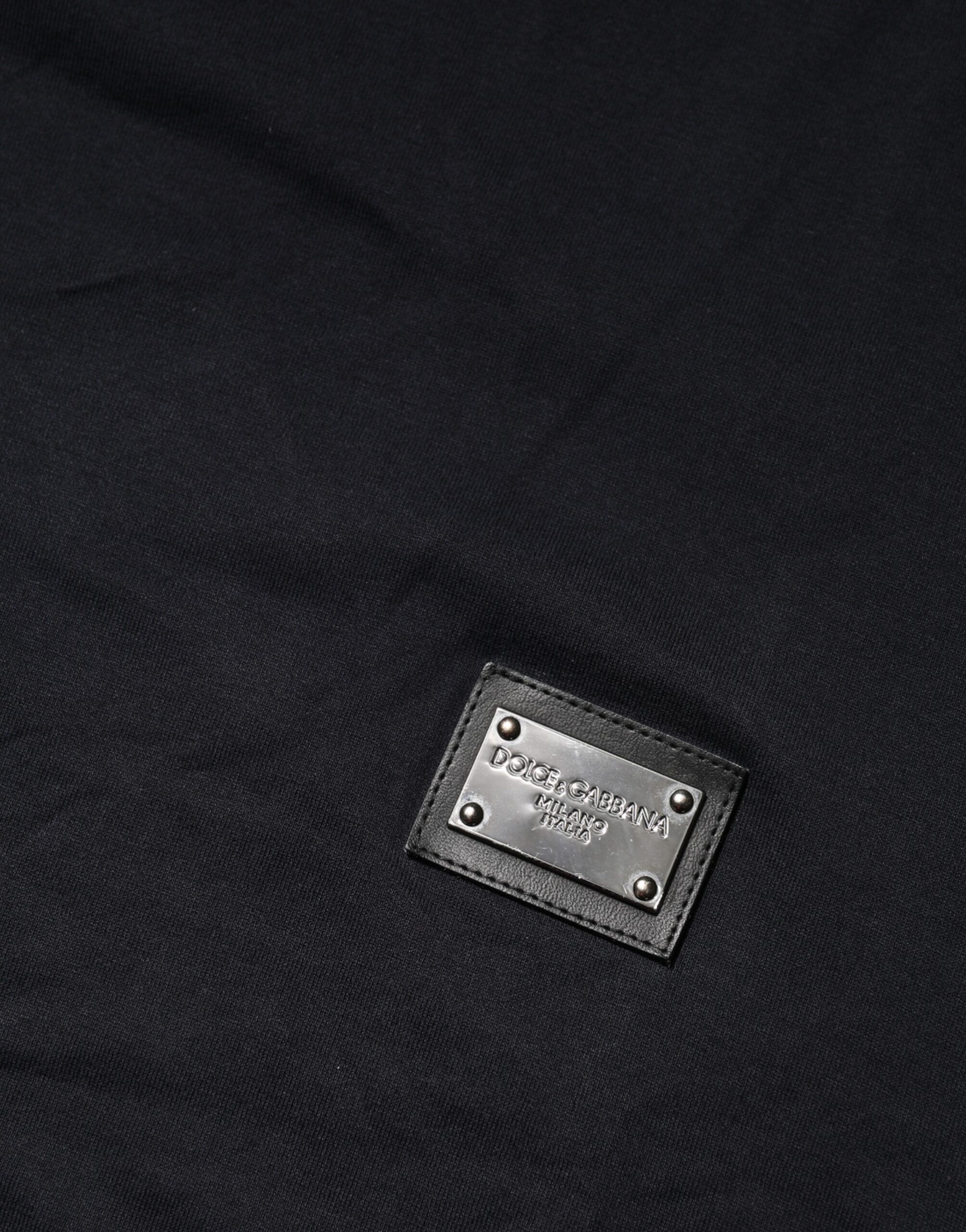 Dark Logo Plaque Cotton Crewneck Men's T-shirt (Pre-Owned) - Dolce & Gabbana - Modalova
