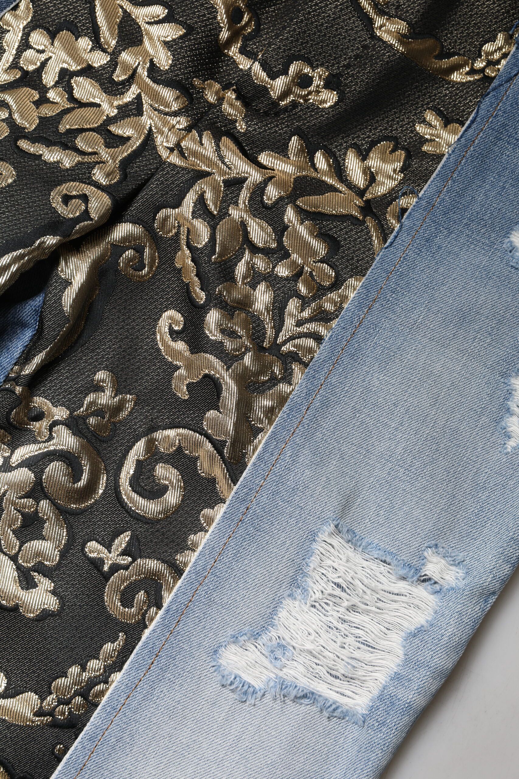 Patchwork Tapered Denim Women's Jeans - Dolce & Gabbana - Modalova