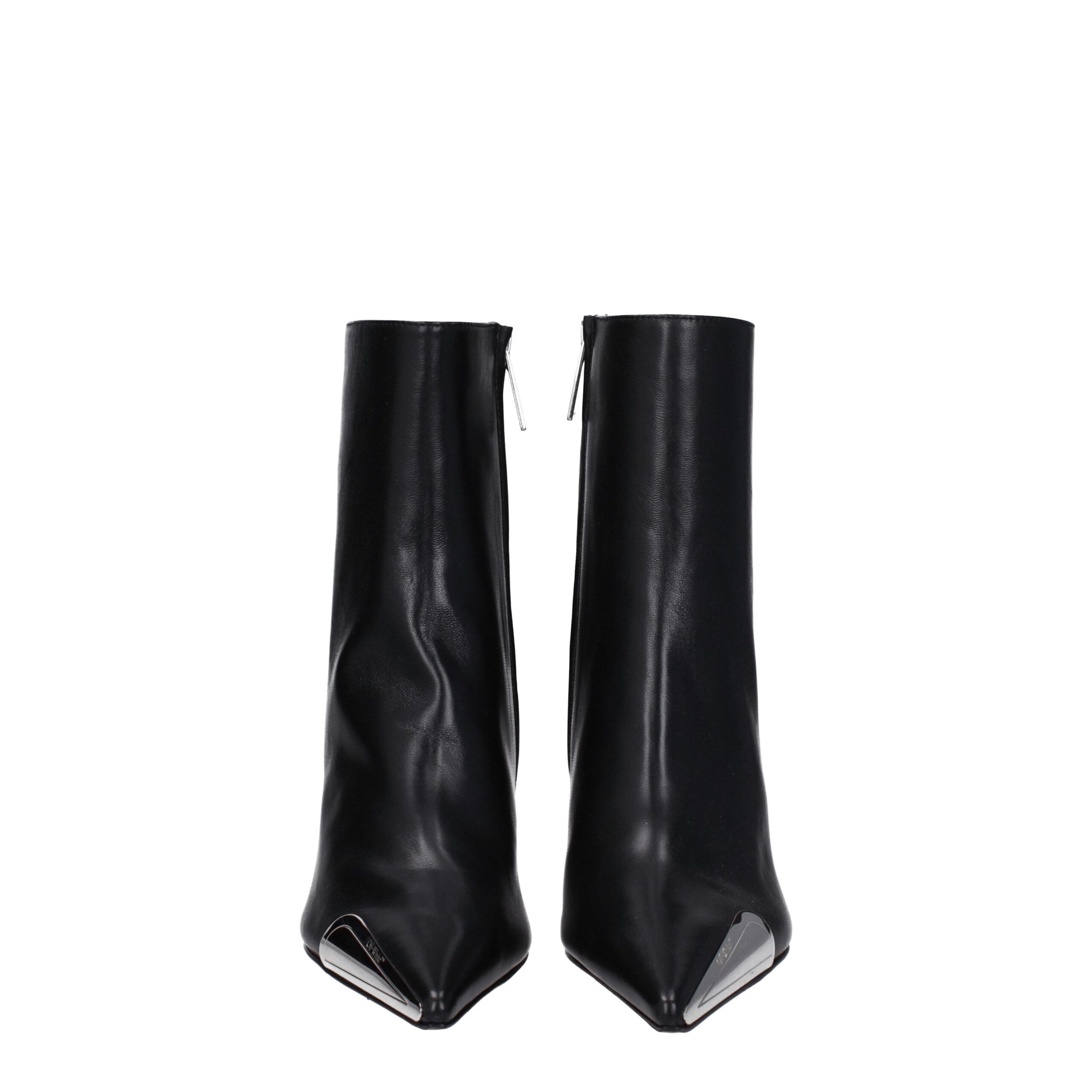 Leather Ankle Women's Boots - Off-White - Modalova