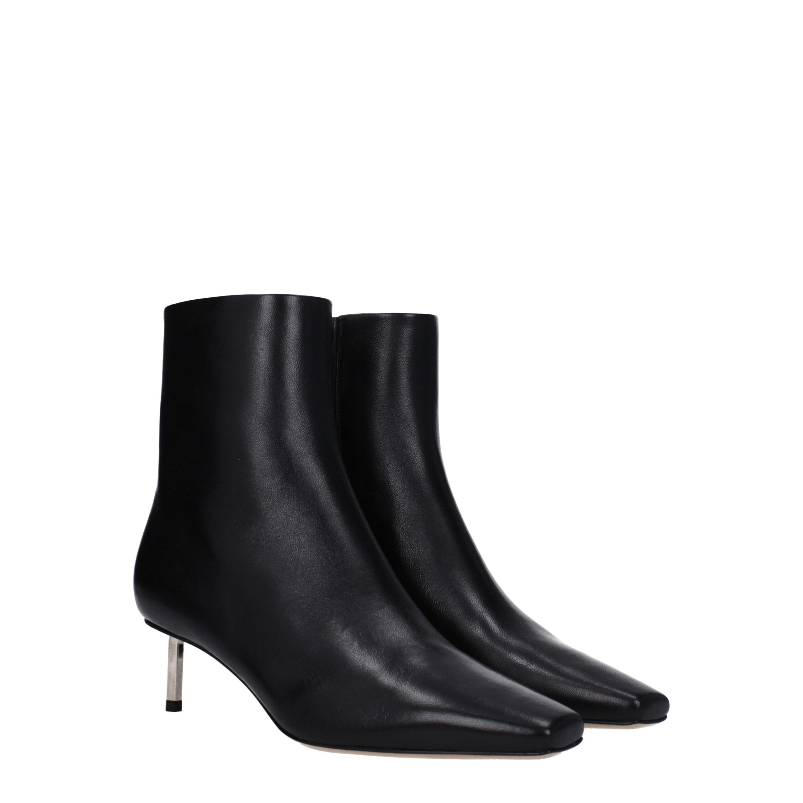 Leather Ankle Women's Boots - Off-White - Modalova