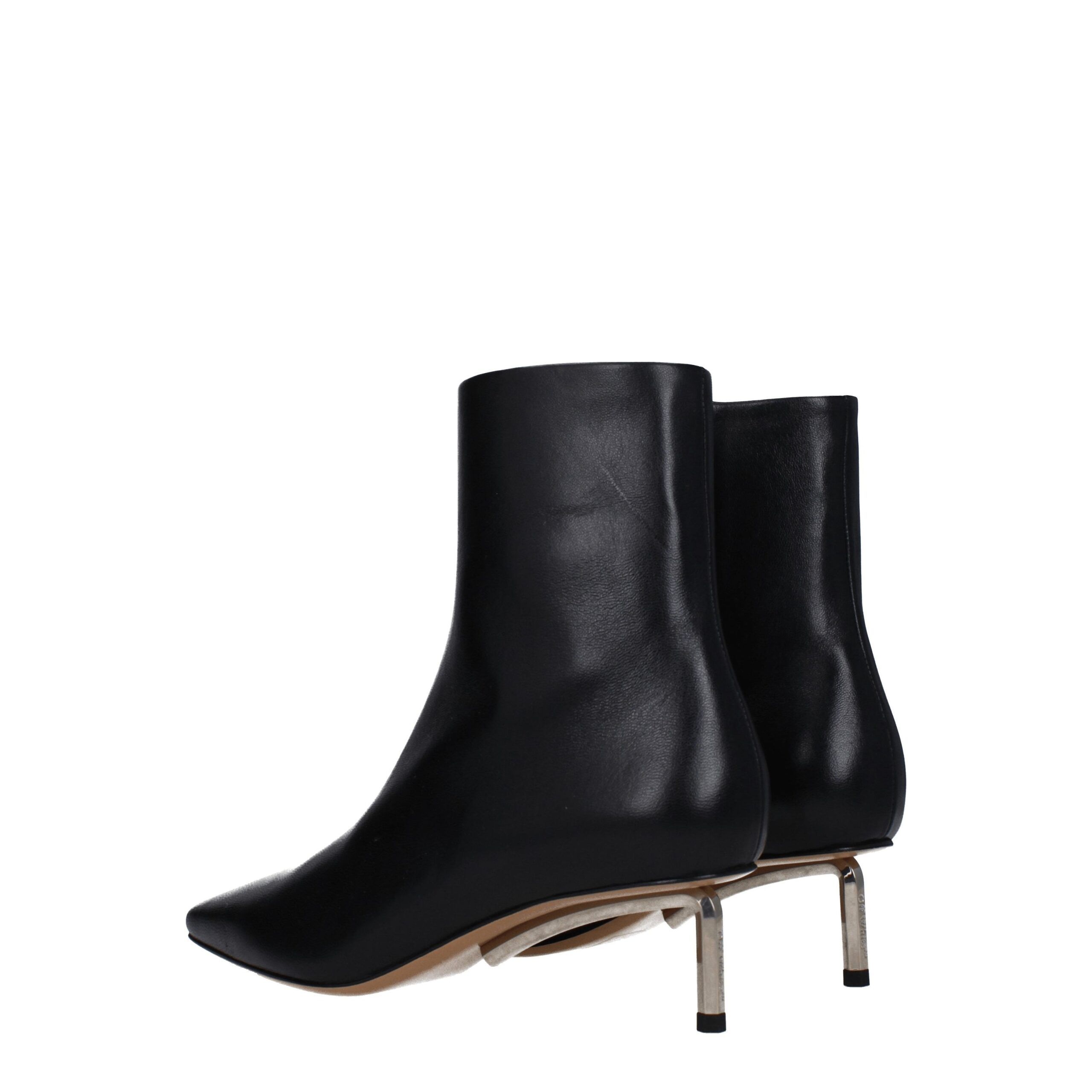 Leather Ankle Women's Boots - Off-White - Modalova