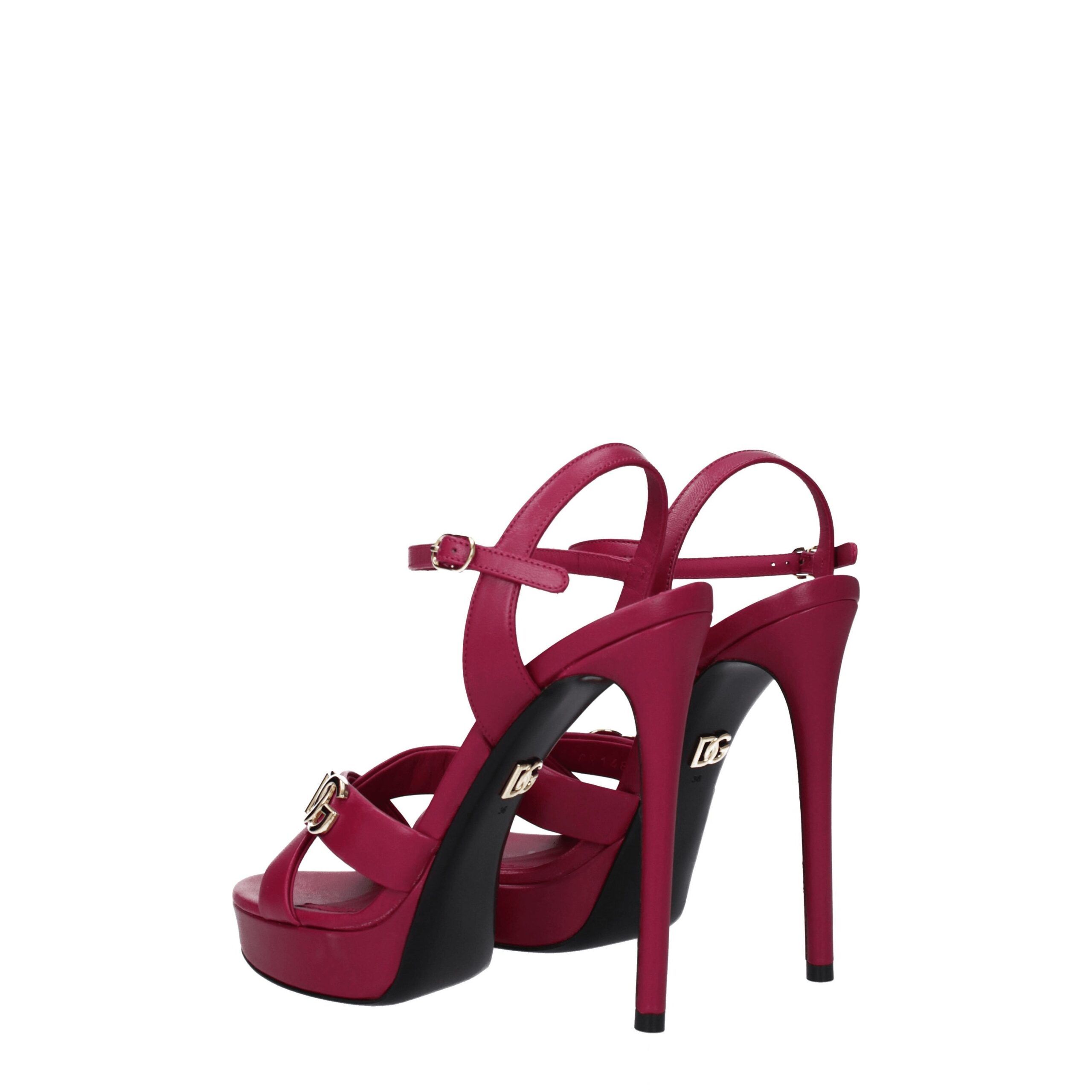 Leather Platform Women's Sandals - Dolce & Gabbana - Modalova
