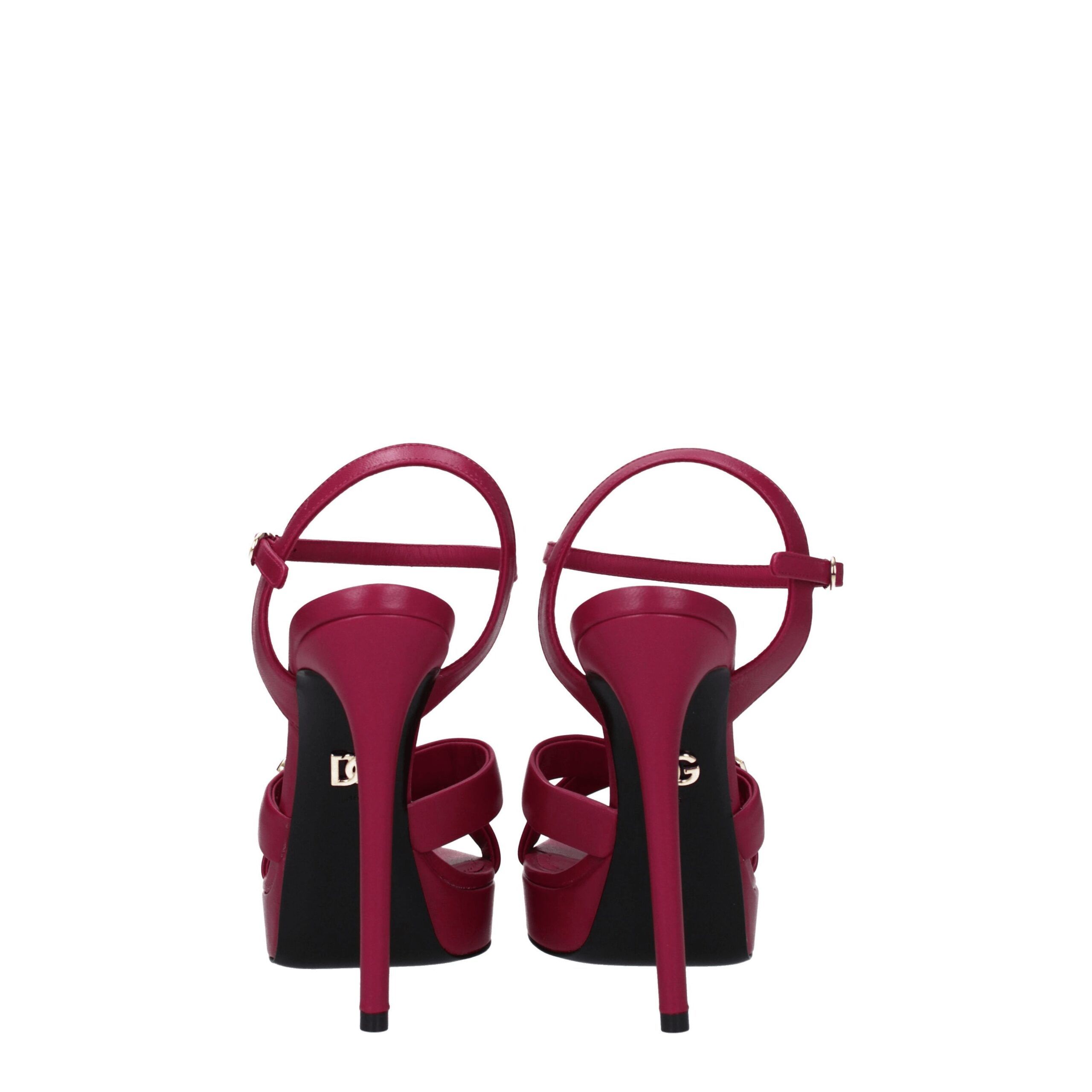 Leather Platform Women's Sandals - Dolce & Gabbana - Modalova