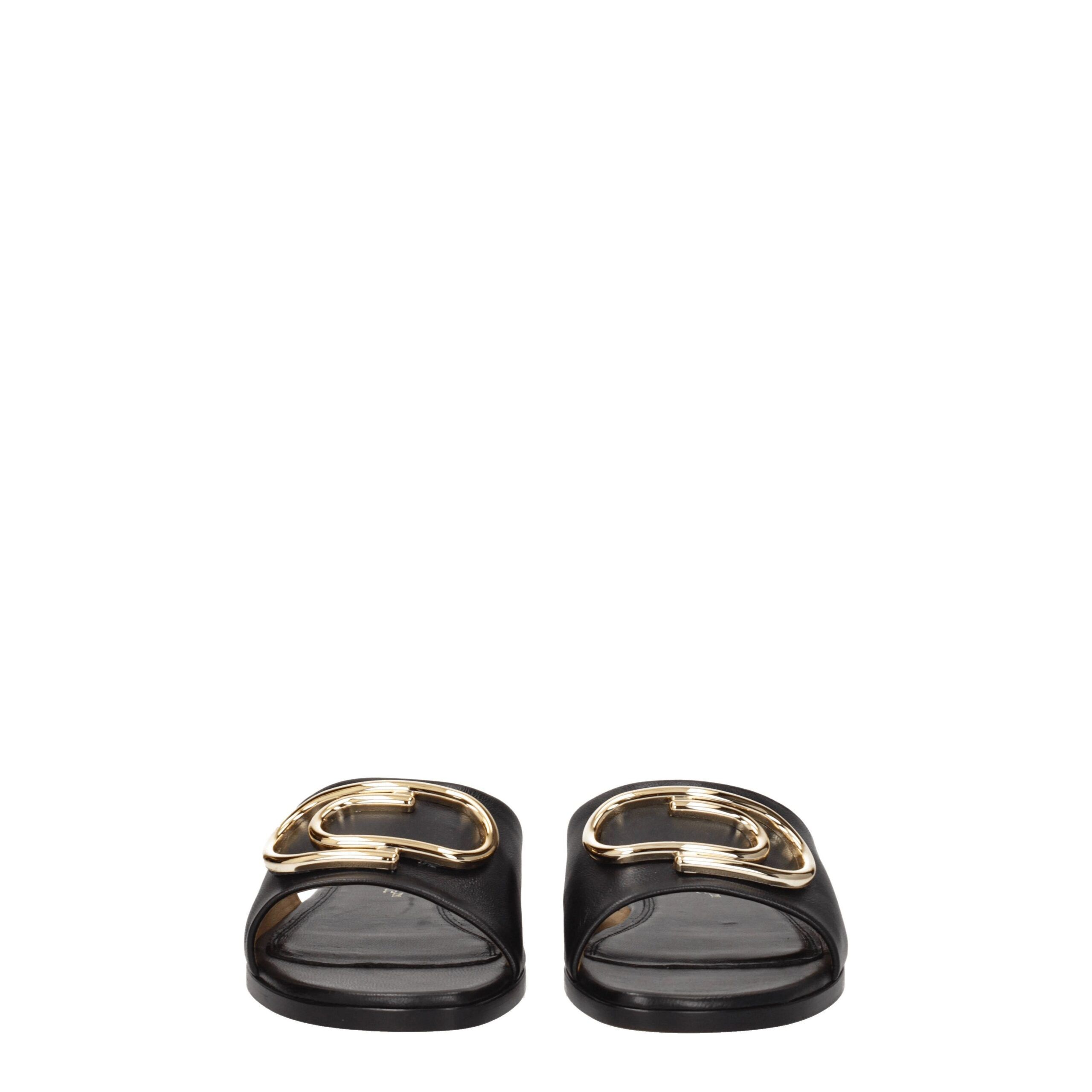 Leather Women's Slippers - Off-White - Modalova