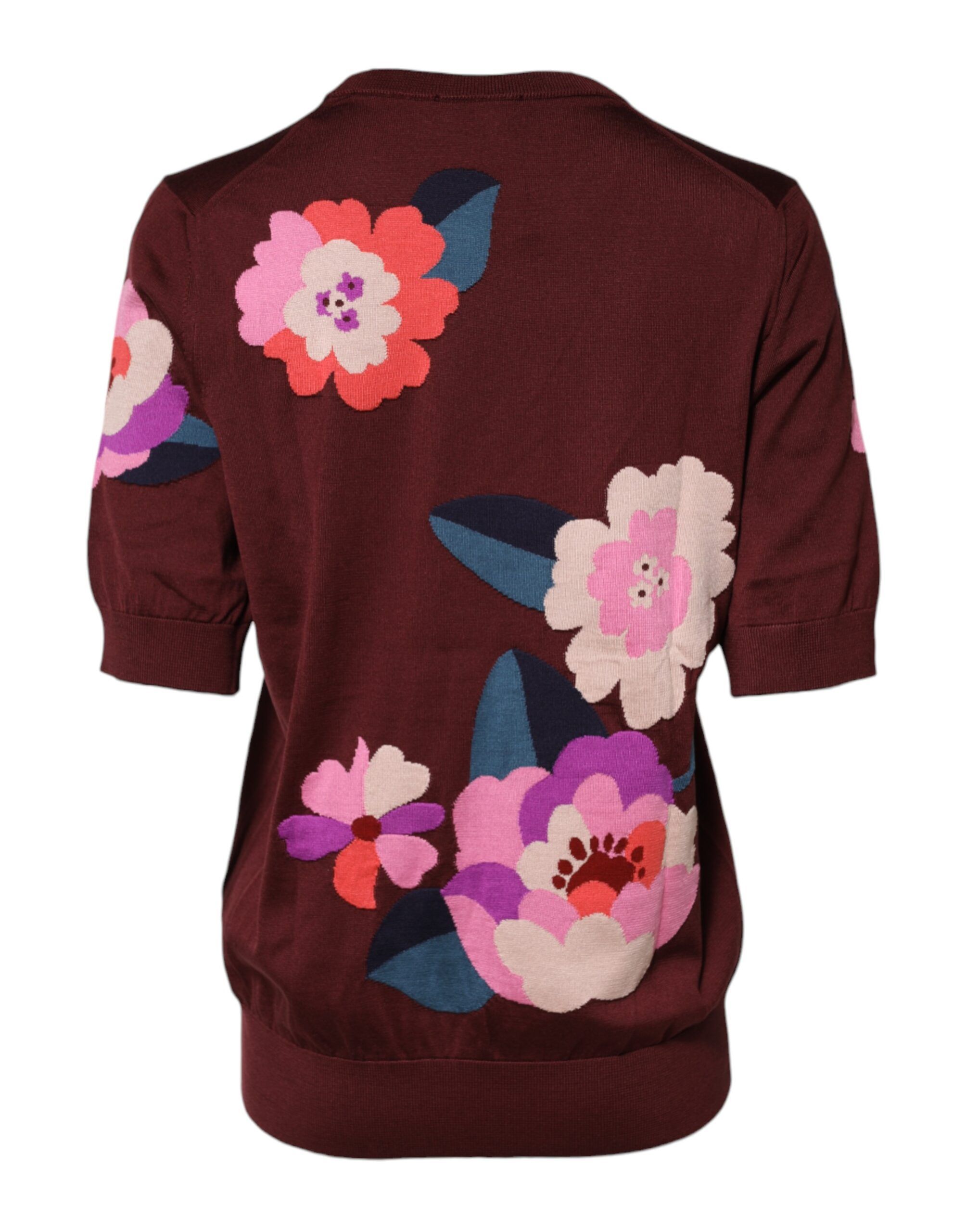 Floral Silk Crew Neck Blouse Women's Top (Pre-Owned) - Dolce & Gabbana - Modalova