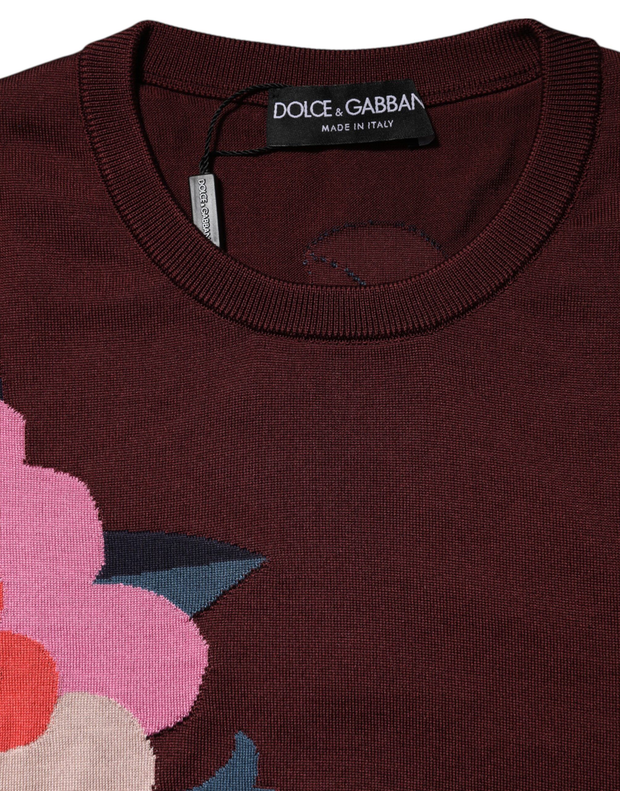 Floral Silk Crew Neck Blouse Women's Top (Pre-Owned) - Dolce & Gabbana - Modalova