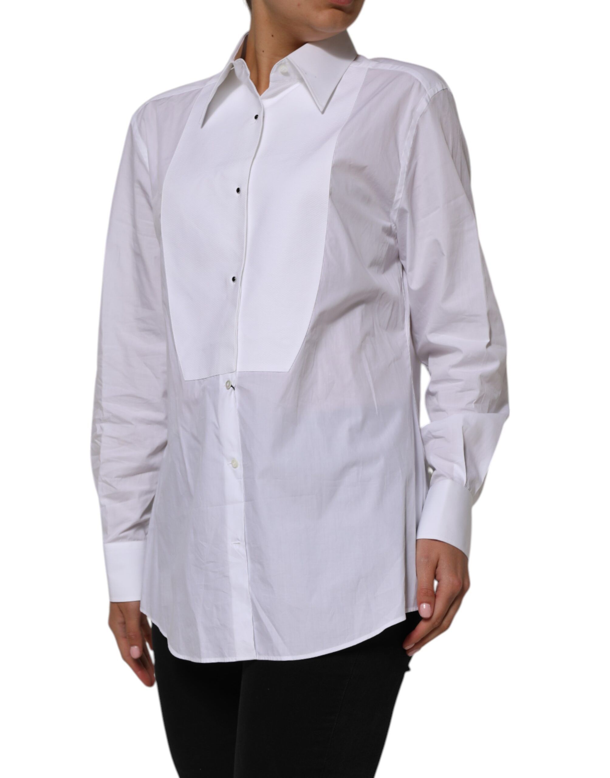 Cotton Collared Long Sleeves Shirt Women's Top (Pre-Owned) - Dolce & Gabbana - Modalova