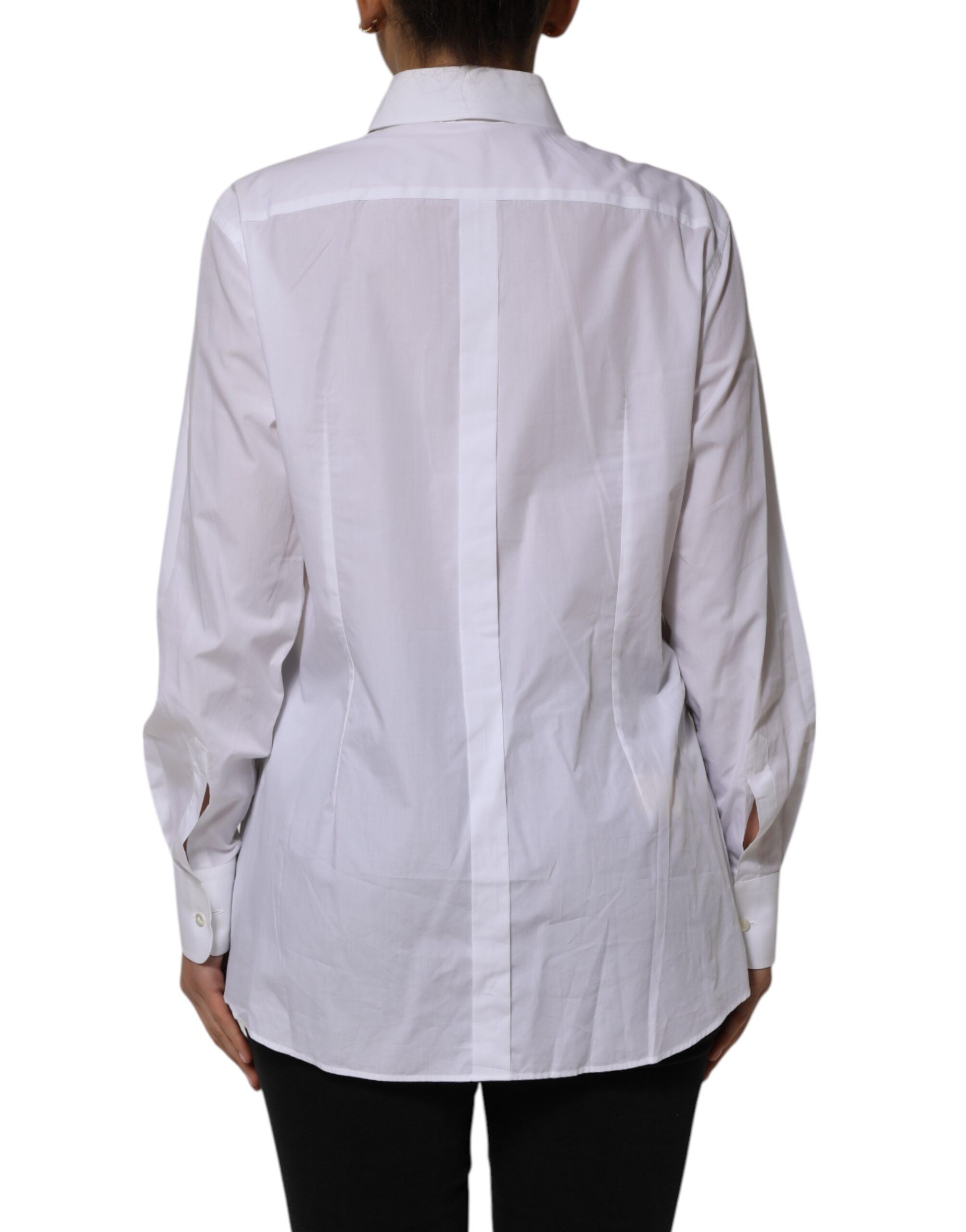 Cotton Collared Long Sleeves Shirt Women's Top (Pre-Owned) - Dolce & Gabbana - Modalova