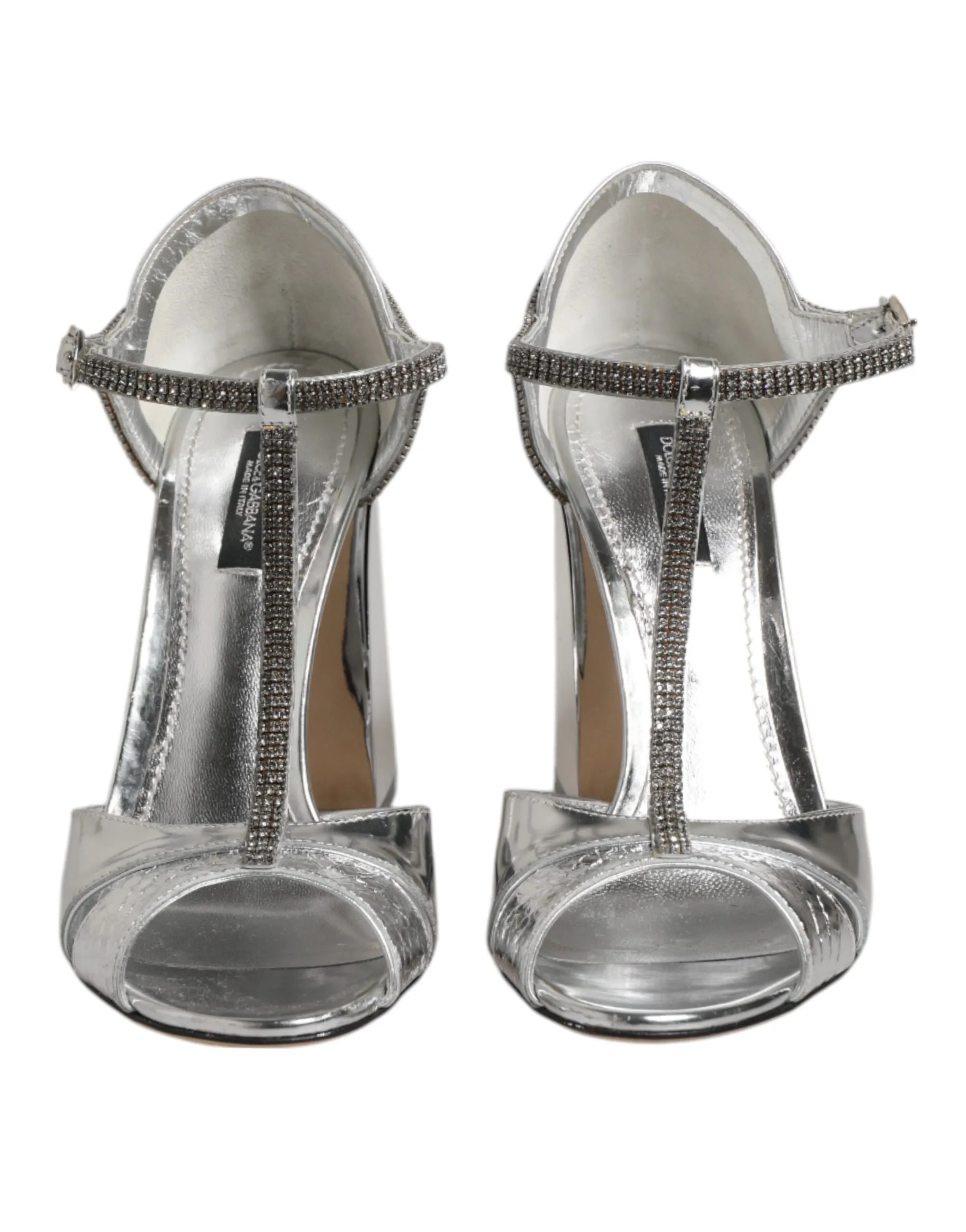 Leather T-strap Heels Sandals Women's Shoes (Pre-Owned) - Dolce & Gabbana - Modalova