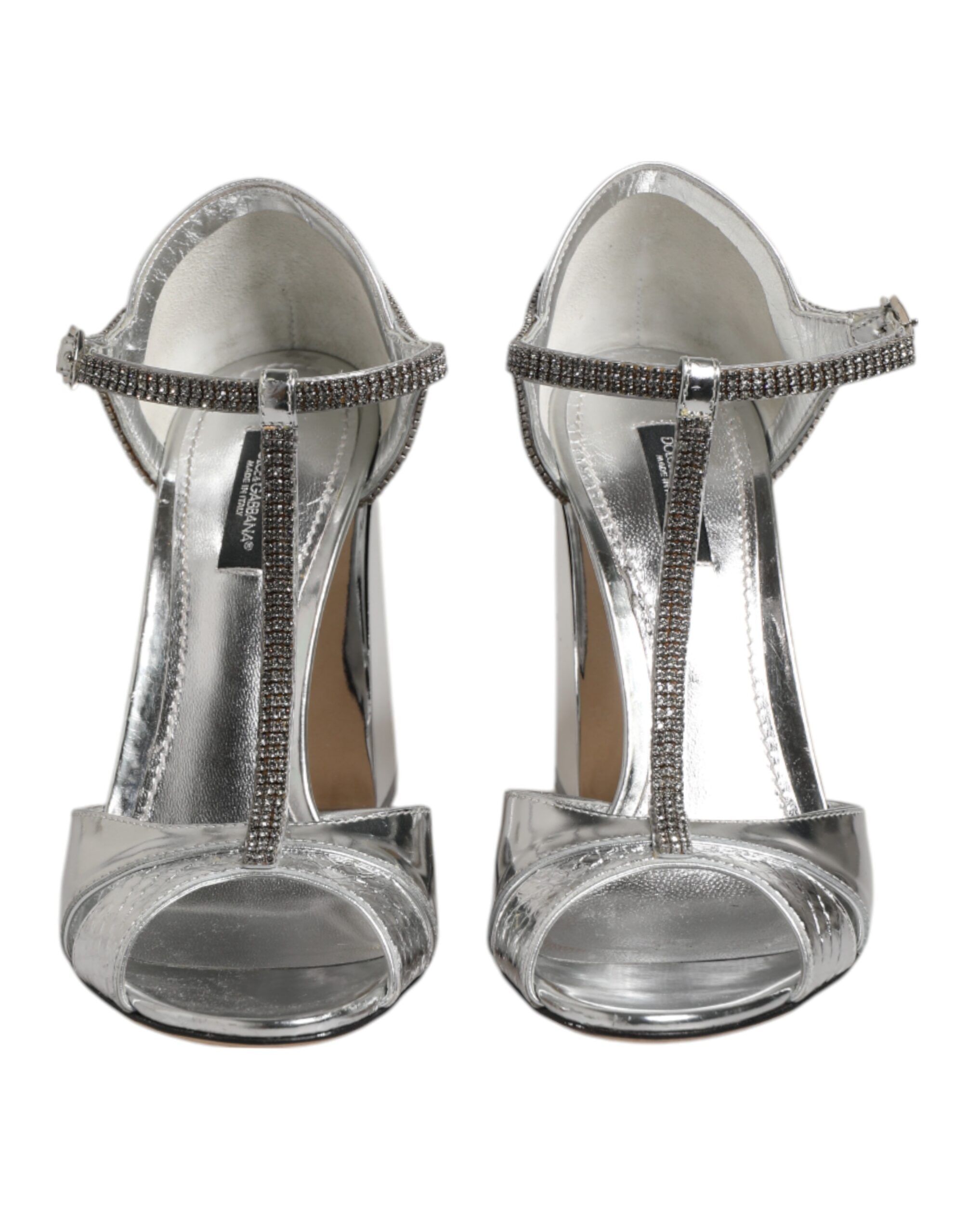 Leather T-strap Heels Sandals Women's Shoes (Pre-Owned) - Dolce & Gabbana - Modalova