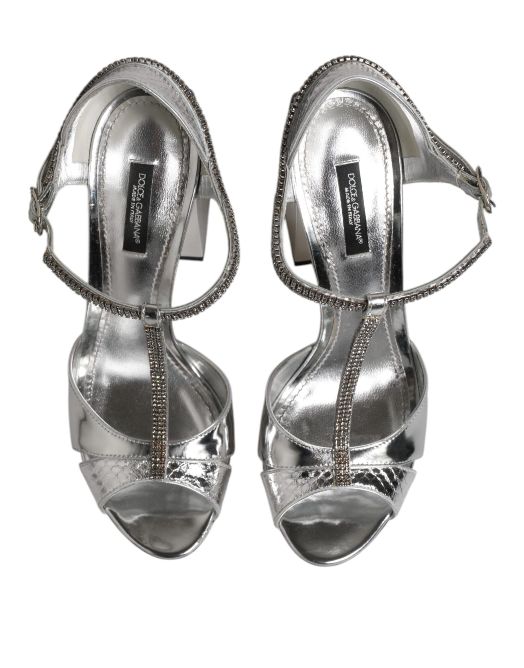 Leather T-strap Heels Sandals Women's Shoes (Pre-Owned) - Dolce & Gabbana - Modalova