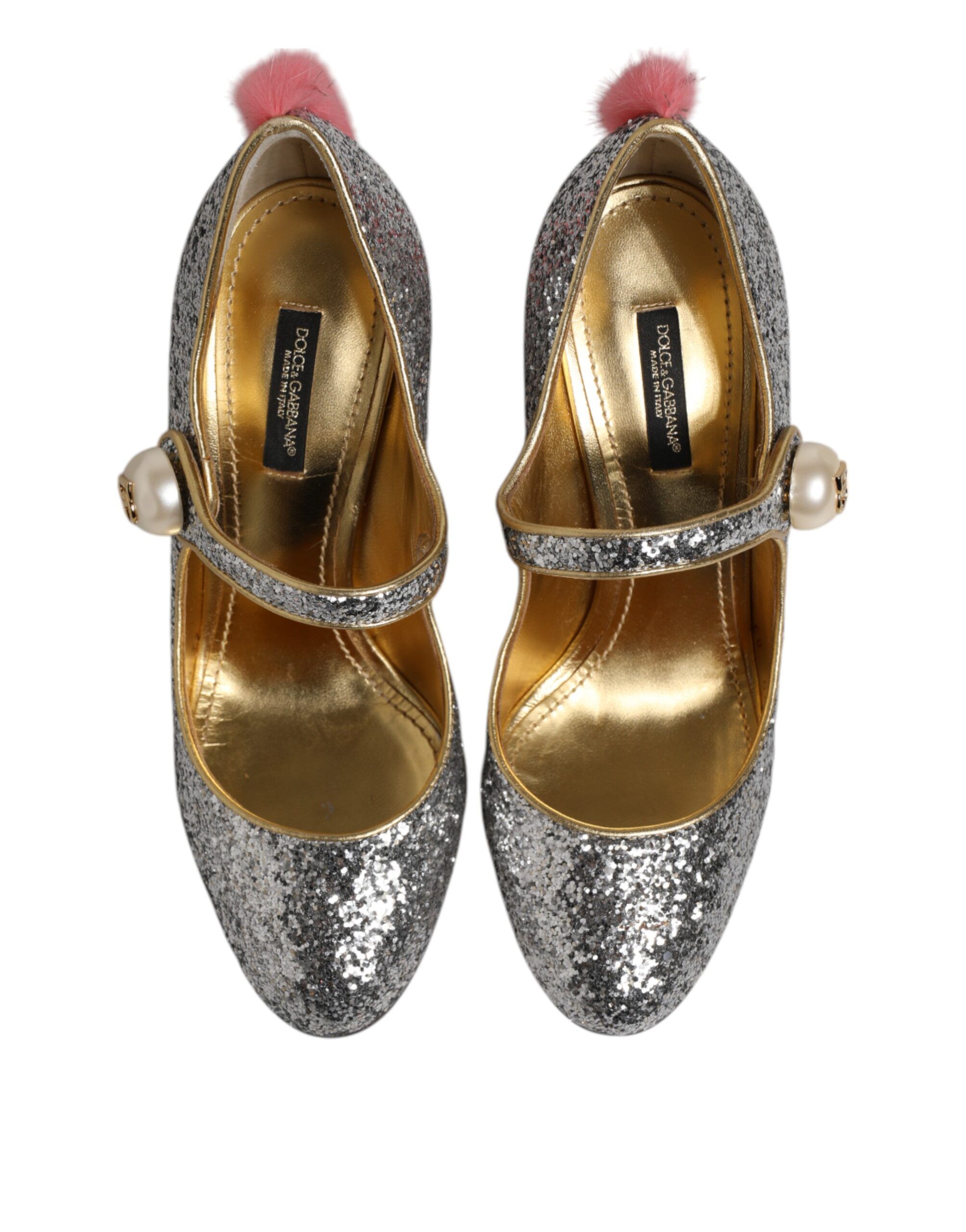 Glitter Mink Fur VALLY Pump Women's Shoes (Pre-Owned) - Dolce & Gabbana - Modalova