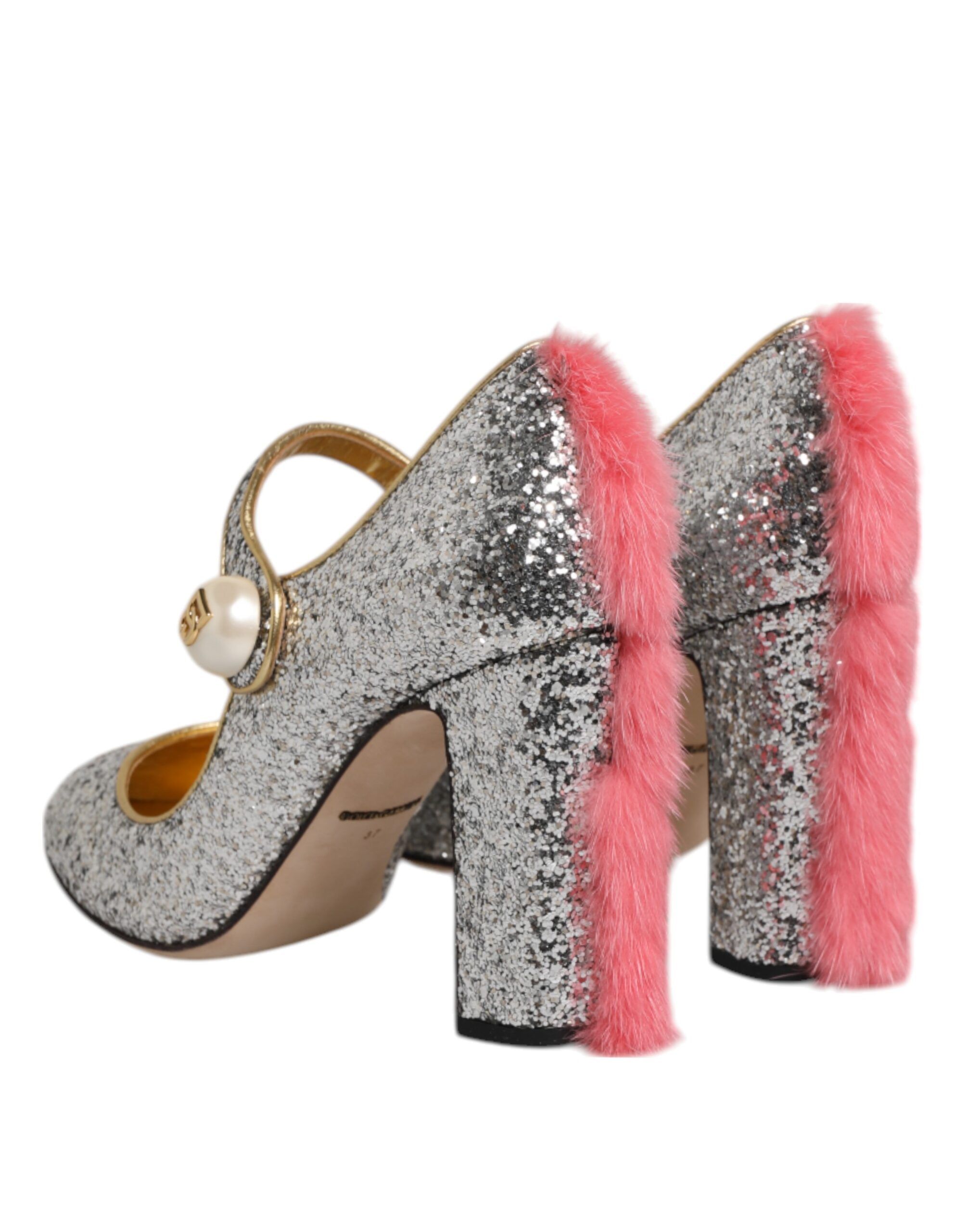 Glitter Mink Fur VALLY Pump Women's Shoes (Pre-Owned) - Dolce & Gabbana - Modalova