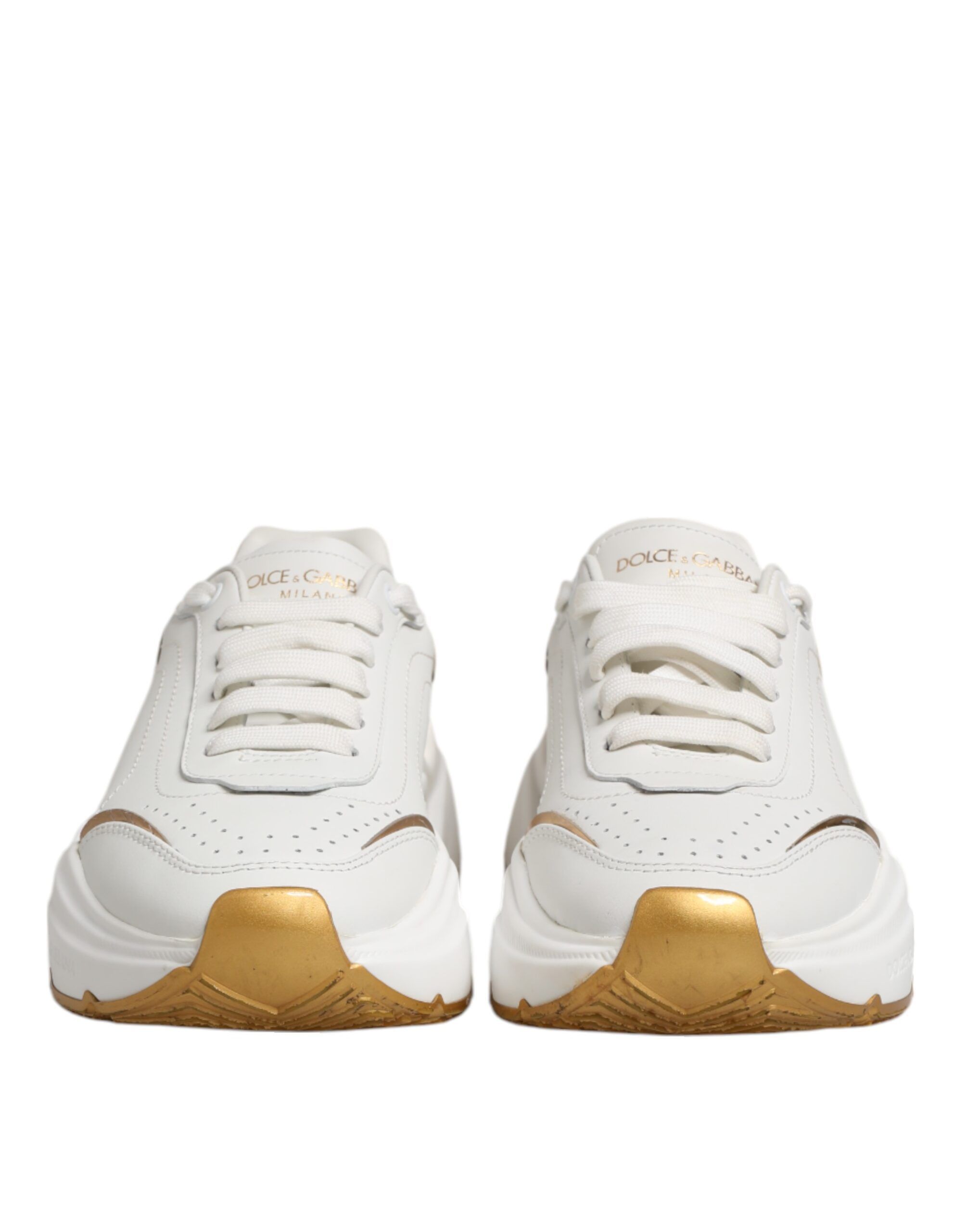 Gold DAYMASTER Leather Sneakers Women's Shoes (Pre-Owned) - Dolce & Gabbana - Modalova